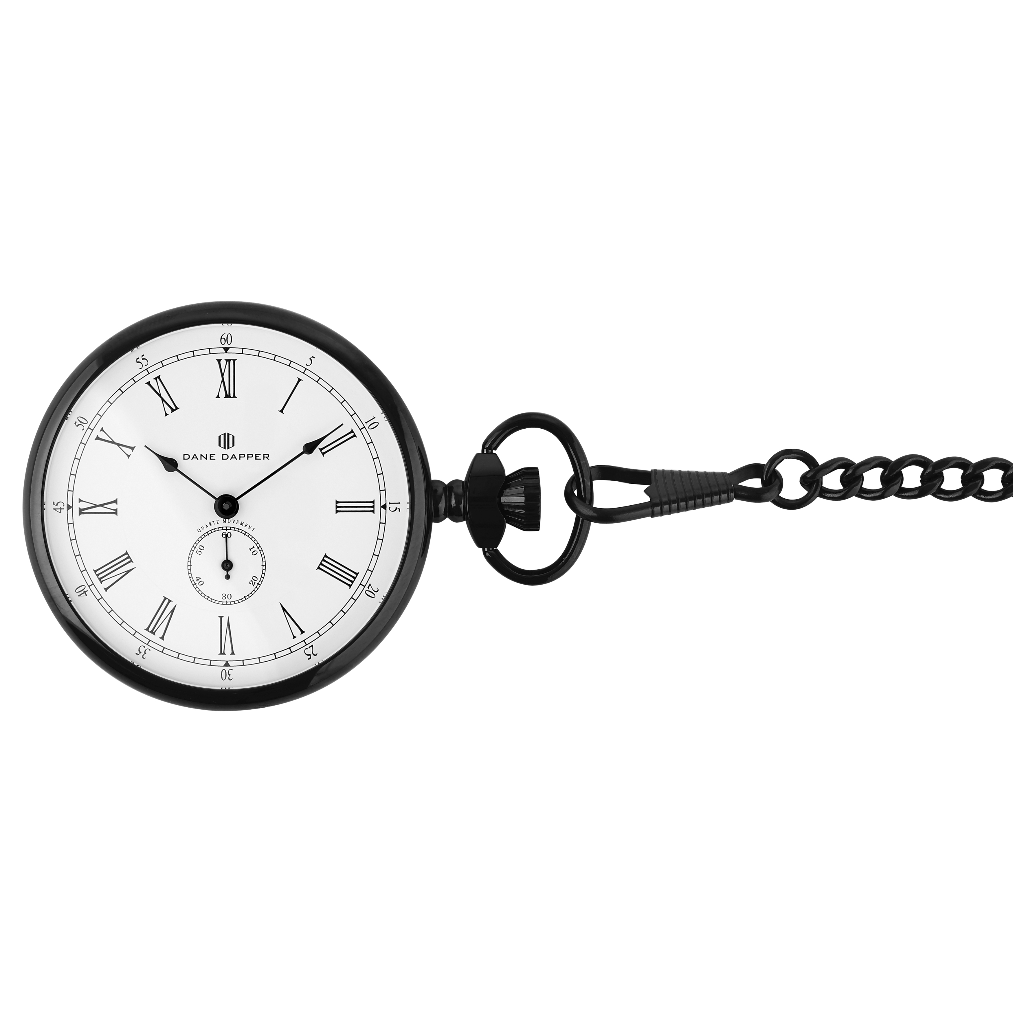 Black & White Time Keeper Pocket Watch - 2
