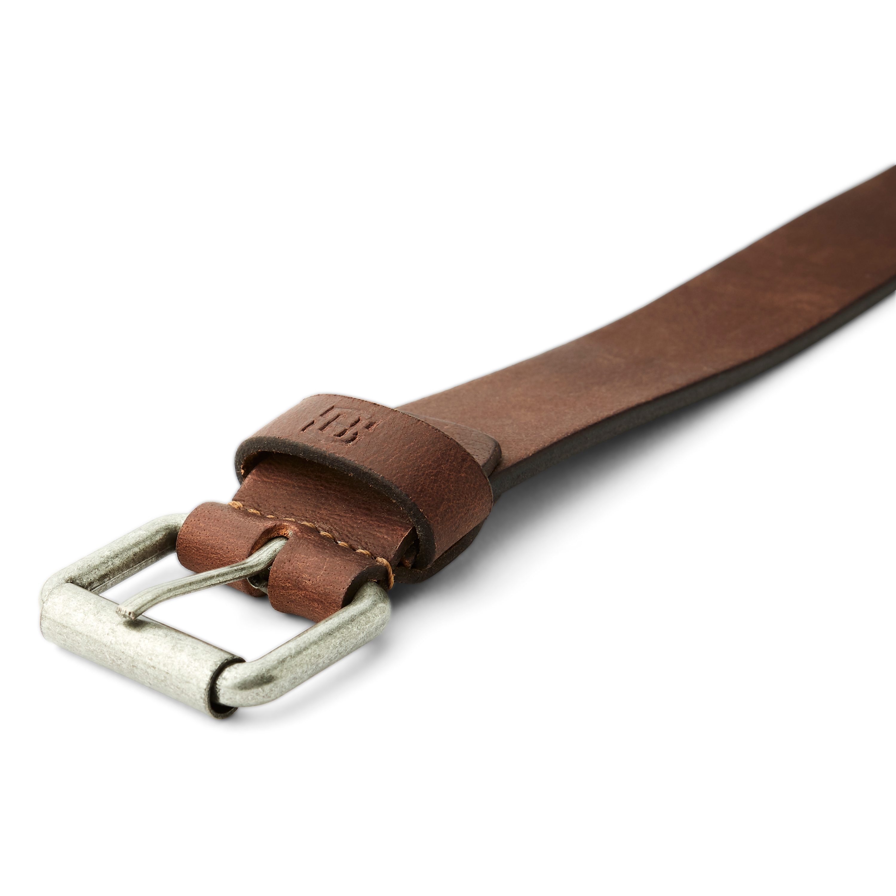 Sandeep Bruine Lederen Riem - 3