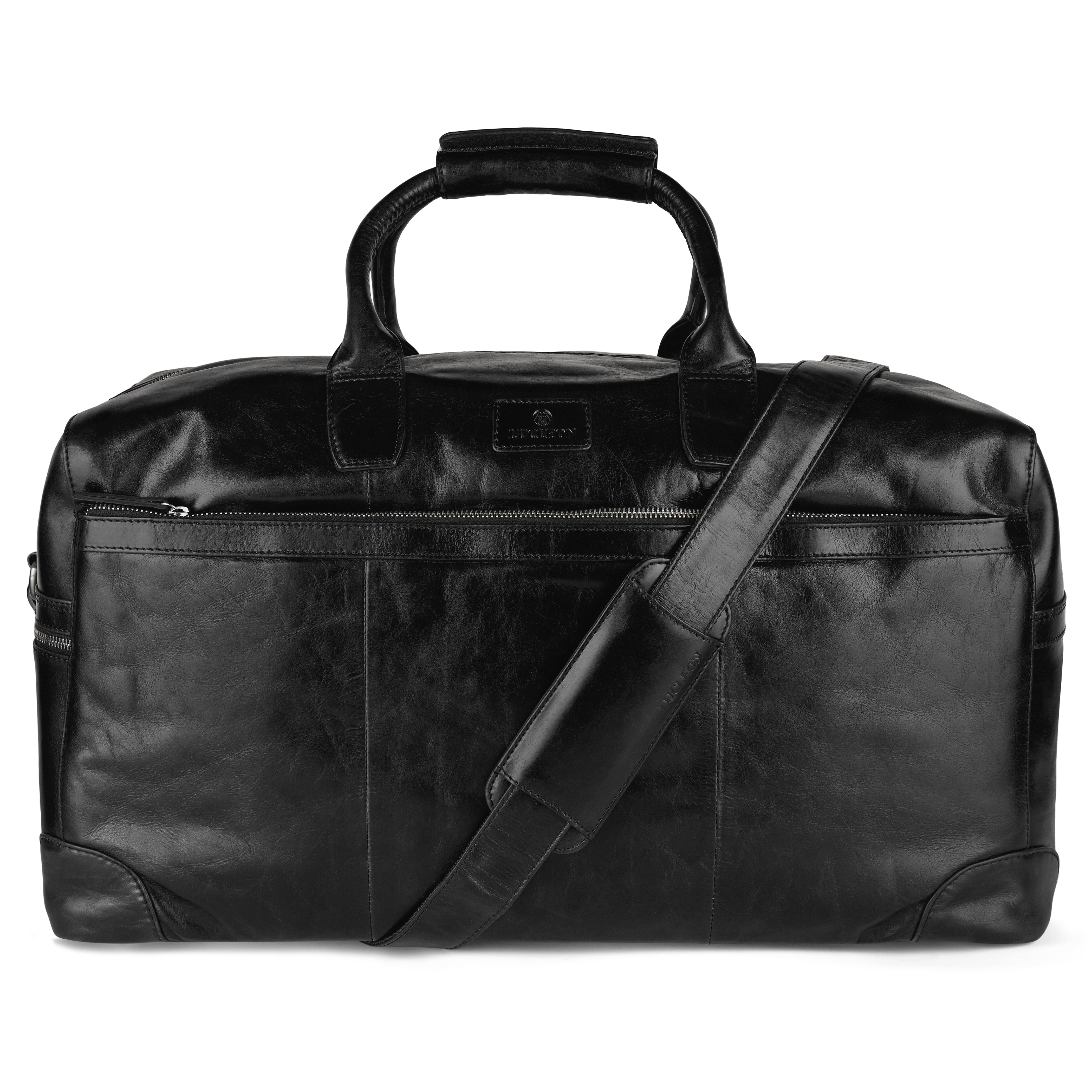 Sac weekend en cuir noir Jasper  - 2