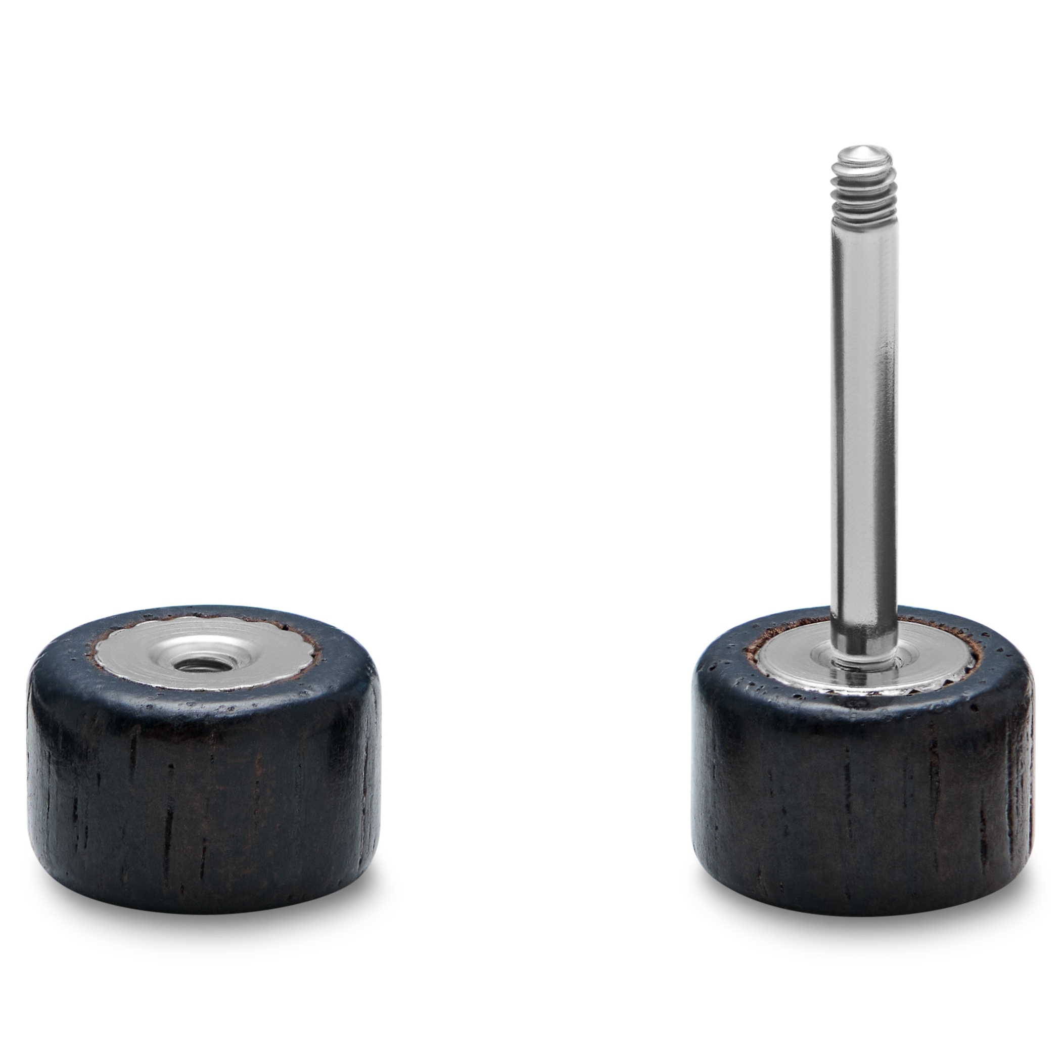 Satago | 6 mm falošný plug z nehrdzavejúcej ocele a tmavého dubového dreva - 2