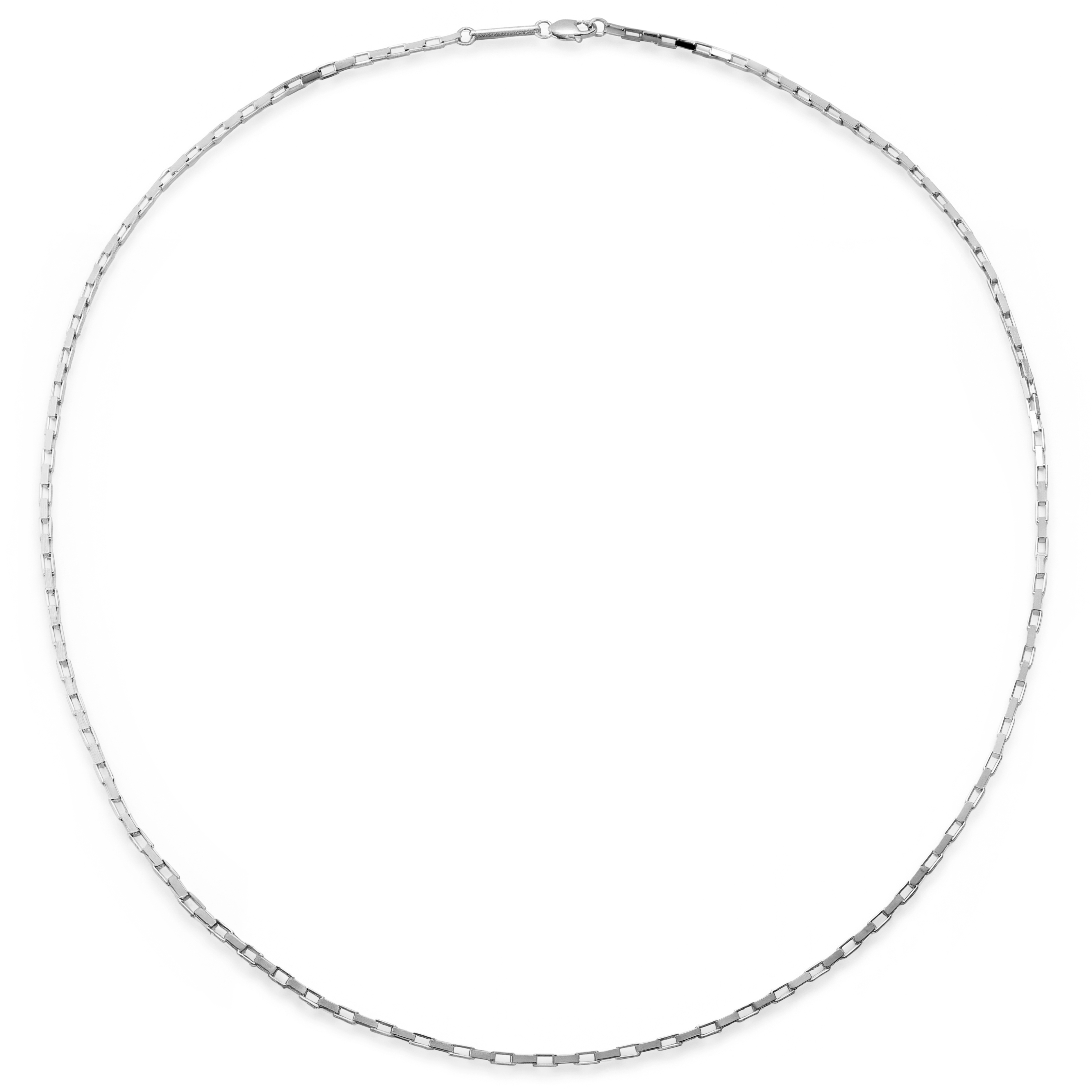 New Classics | 925 sterling ezüst téglalap alakú kábellánc nyaklánc 2 mm - 2