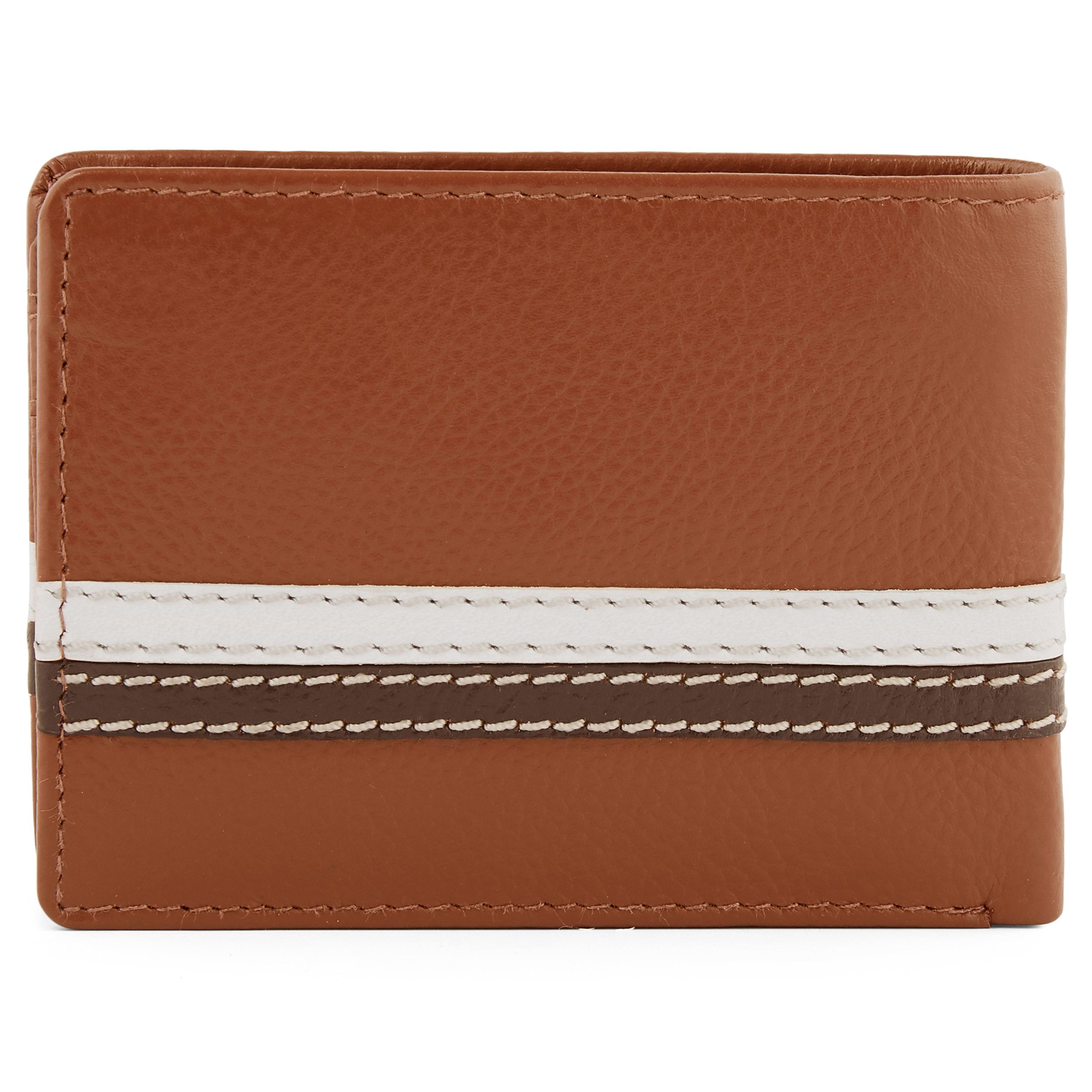 Skórzany kasztanowy portfel RFID Larry - 4