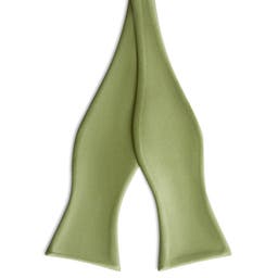 Light Green Self-Tie Satin Bow Tie