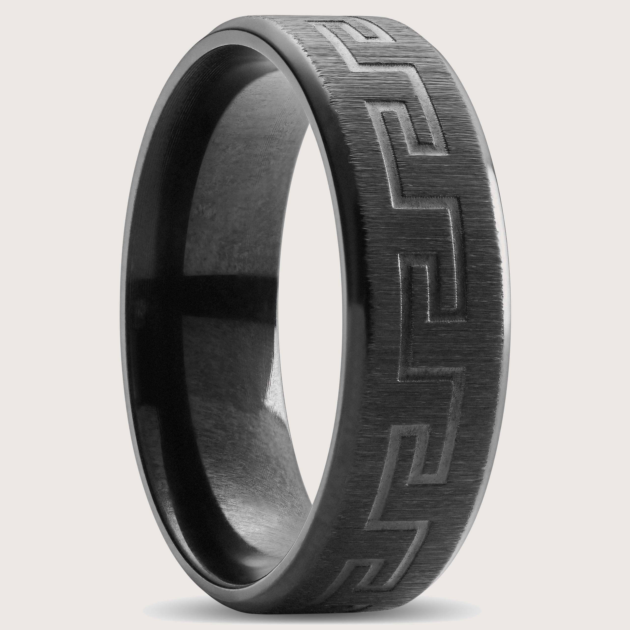 Bague Acier Inoxydable 7 Mm - Design Florence Gravé - Taille 4 à 15 - Homme - Avec Sac Cadeau