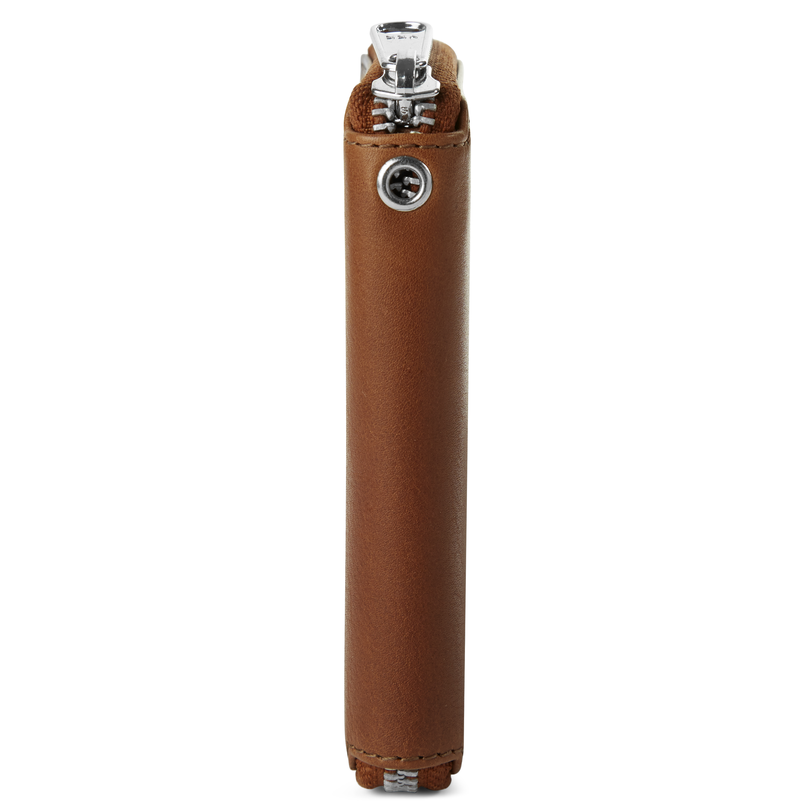 Cartera de cuero canela RFID Larson  - 7