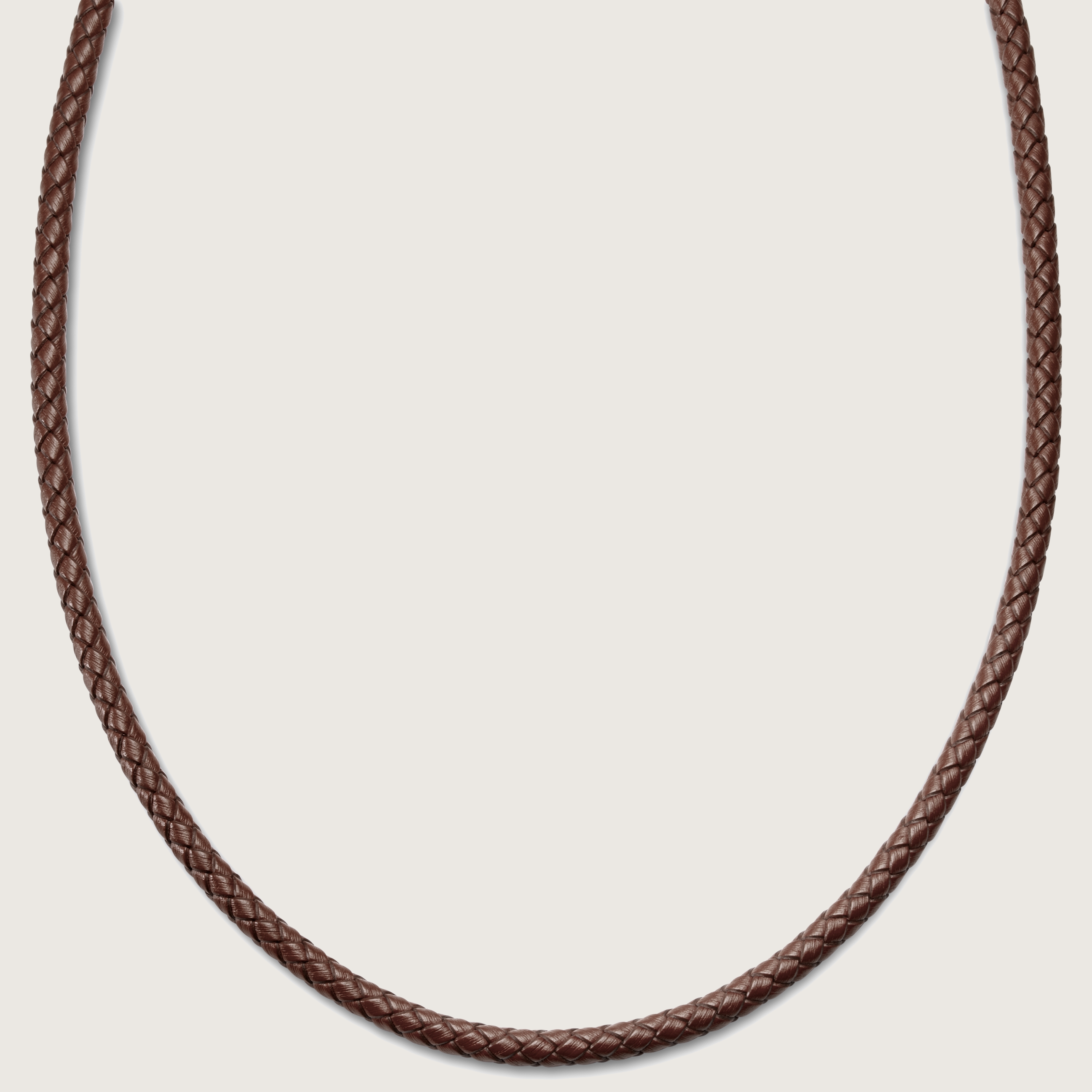 Collana In Vera Pelle 3mm Con Chiusura In Acciaio Inox - Prodotta In Germania, Unisex, 61cm - Elegante E Resistente