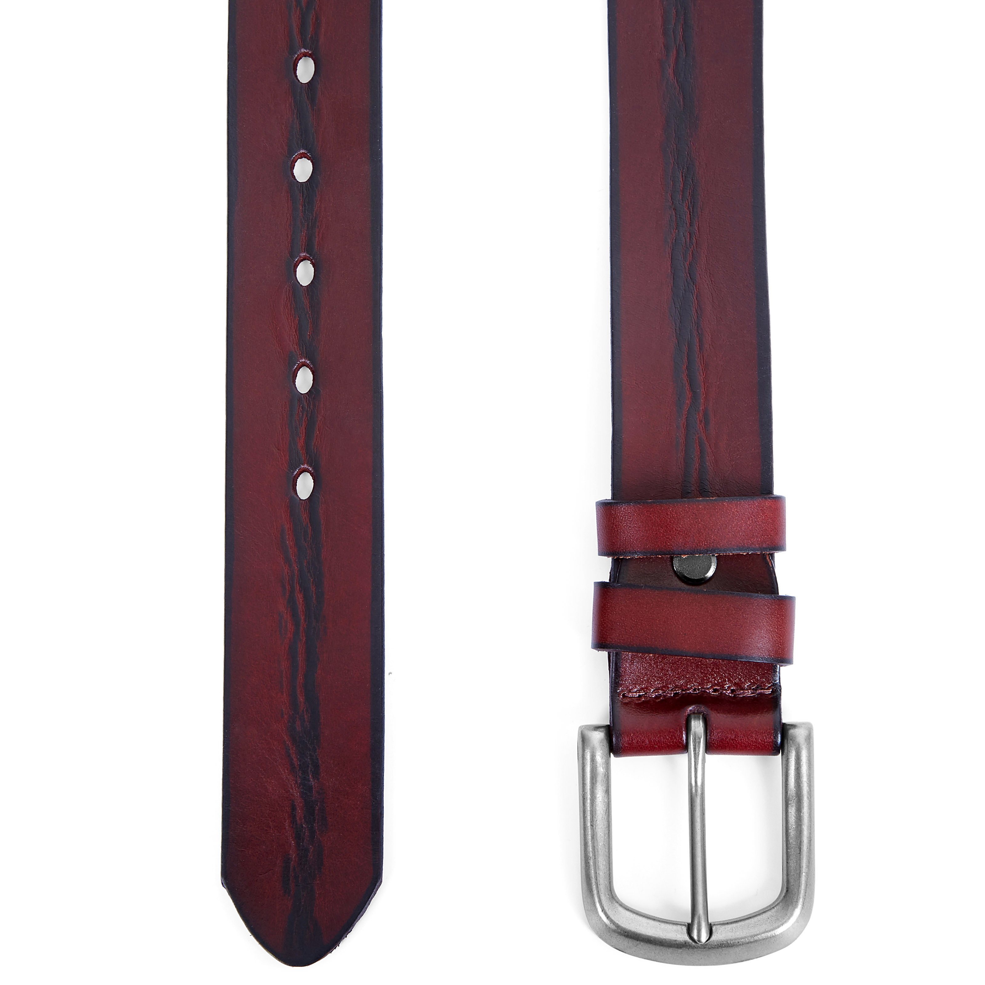 Härligt Rött Texturerat Bälte - 2