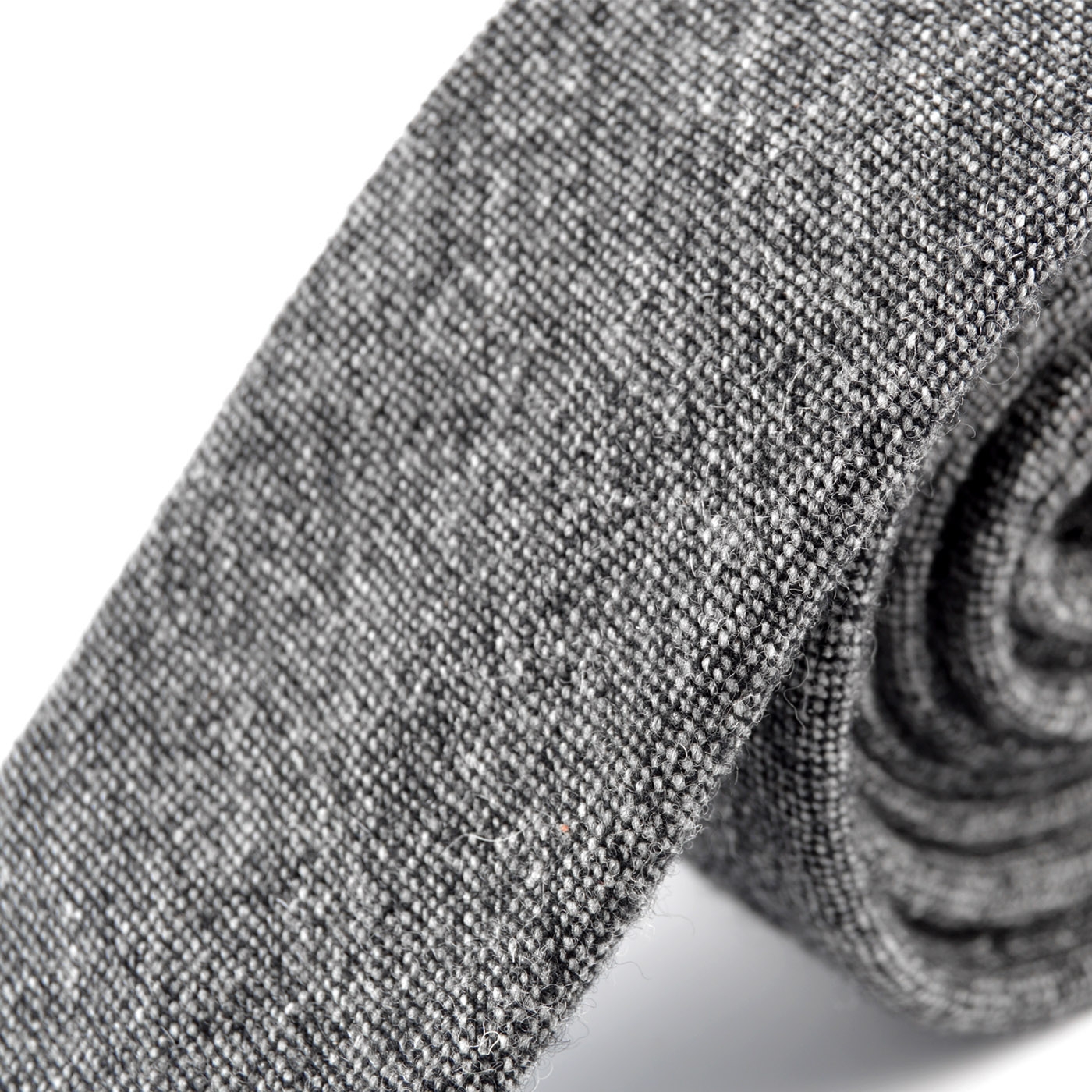 Grey Cashmere Wool Tie - 2