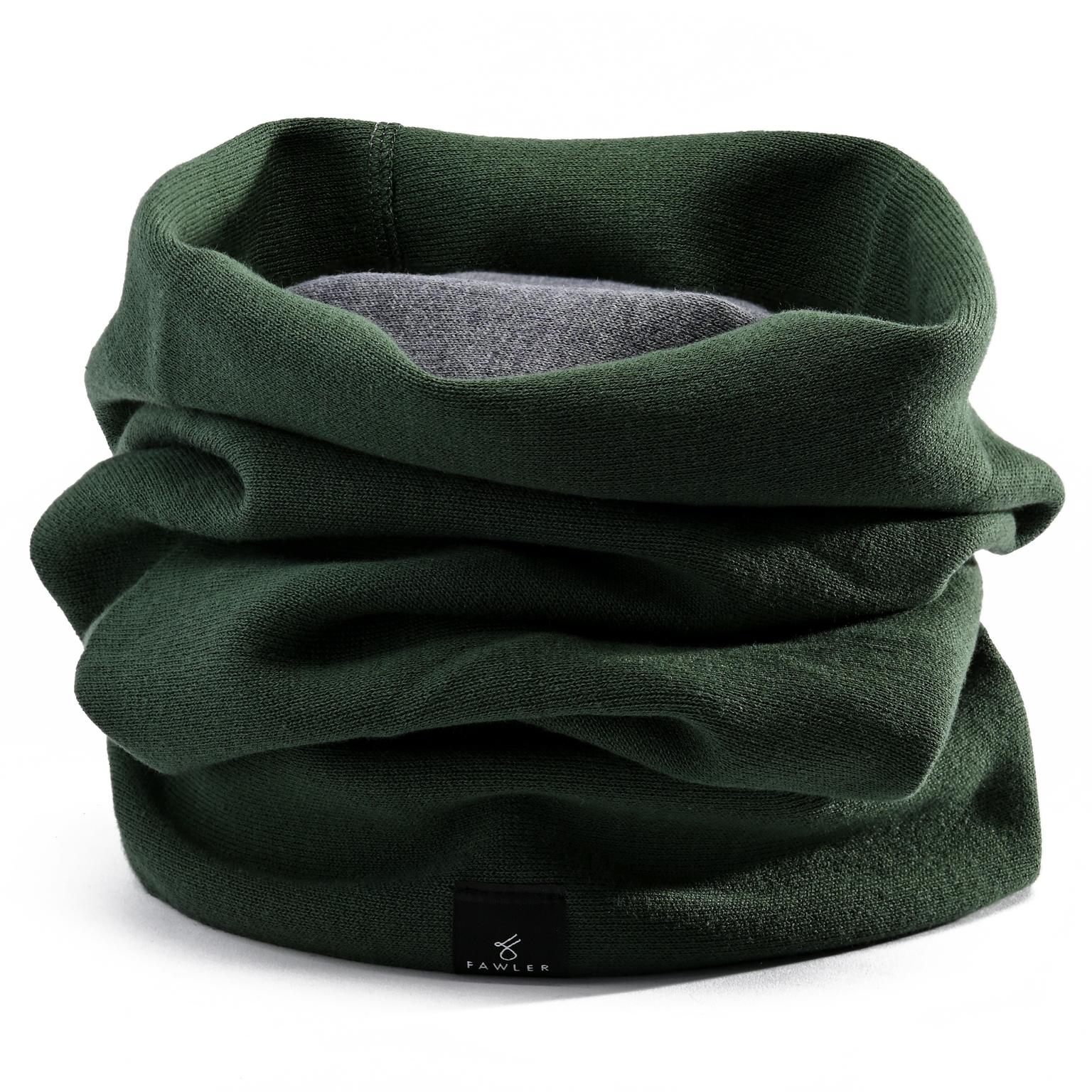 Fonz Reversible Green & Grey Infinity Tube Scarf Fonz Reversible Green & Grey Infinity Tube Scarf