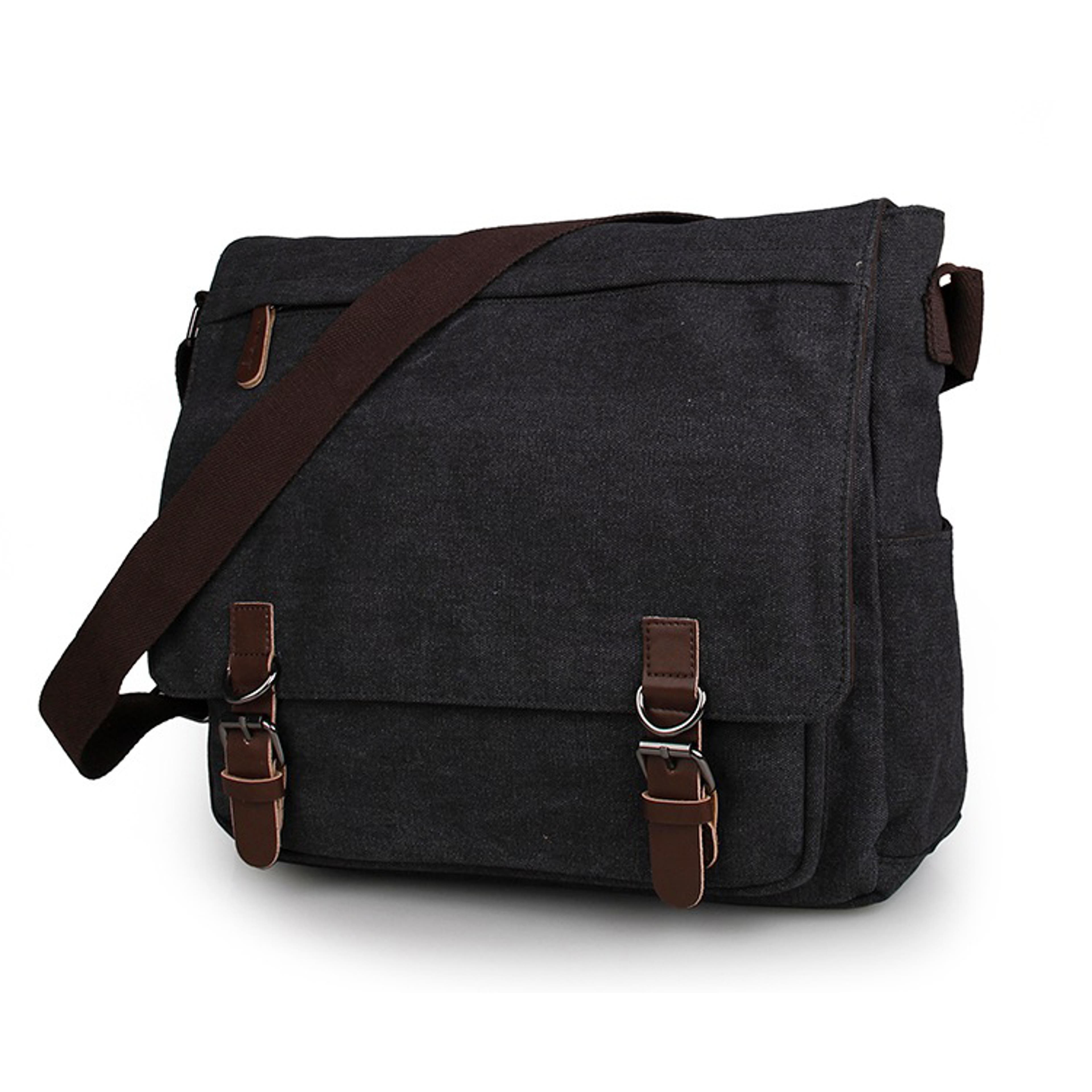 Personalized Black Canvas Sling Bag One Shoulder Bag Bear Crossbody Bag  Messenger Bag Custom Name Birthday