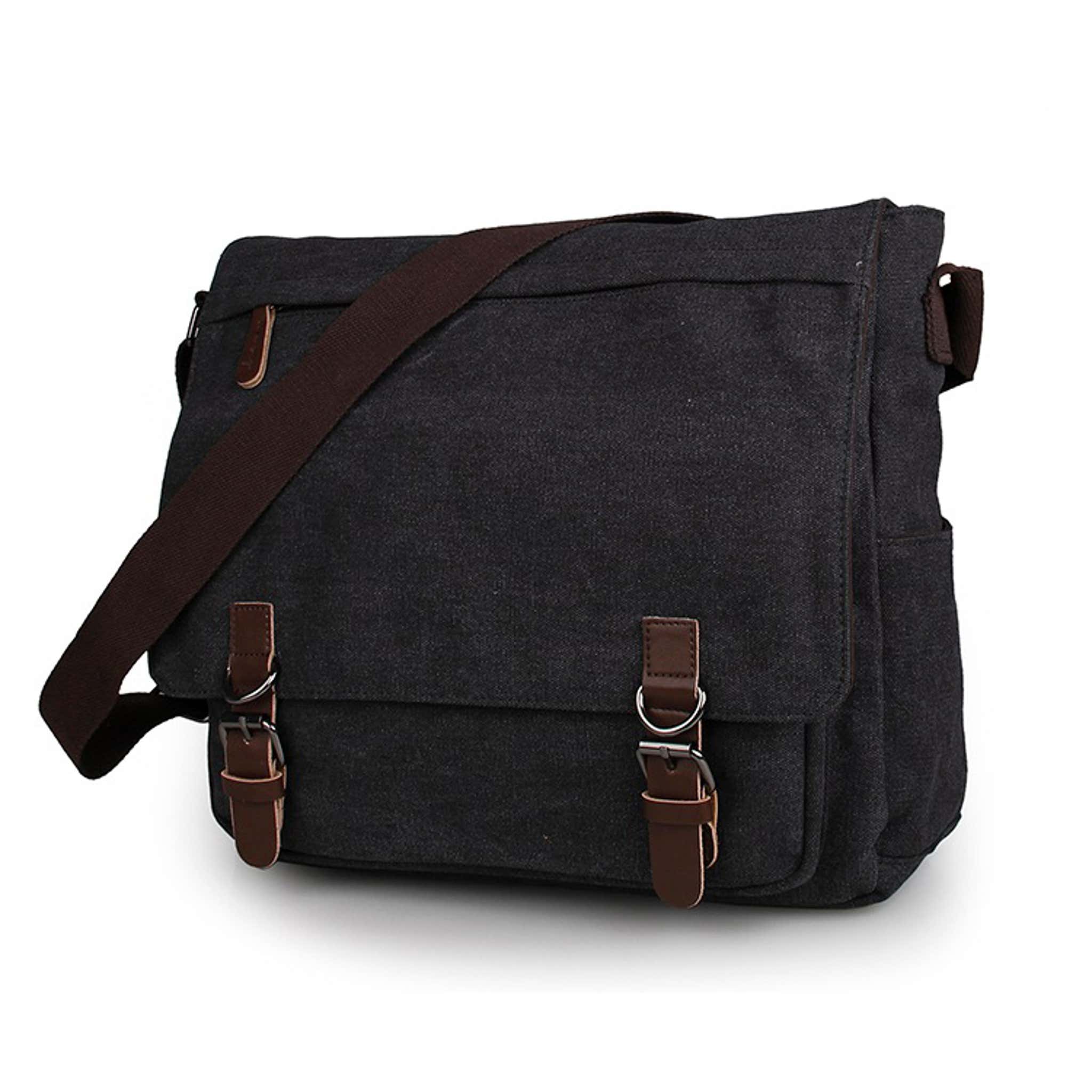 Dark gray Canvas Messenger Bag | In stock! | Delton Bags