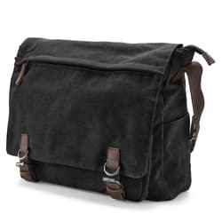 Dark gray Canvas Messenger Bag In stock! Trendhim