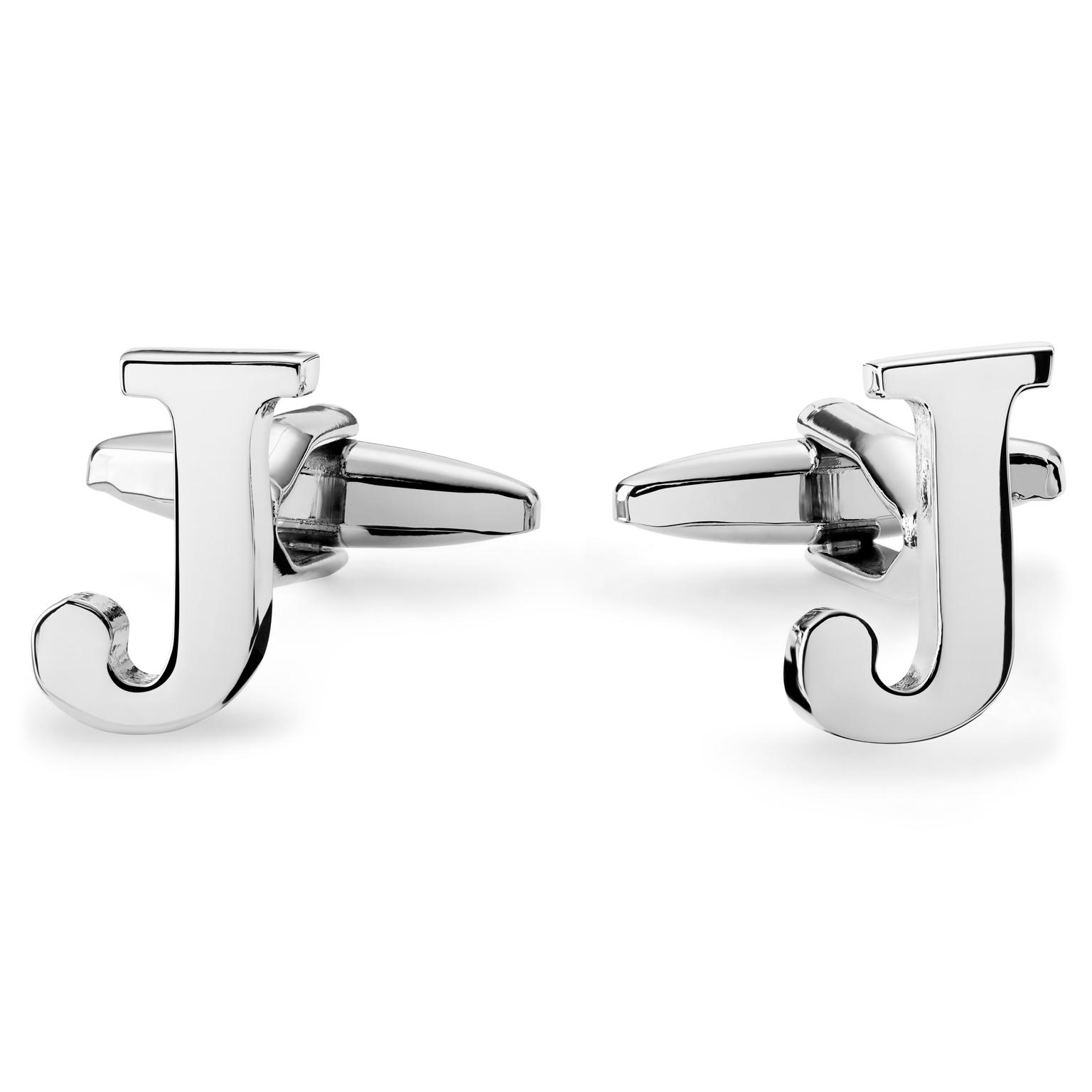 Letter J Initial Cufflinks Letter J Initial Cufflinks