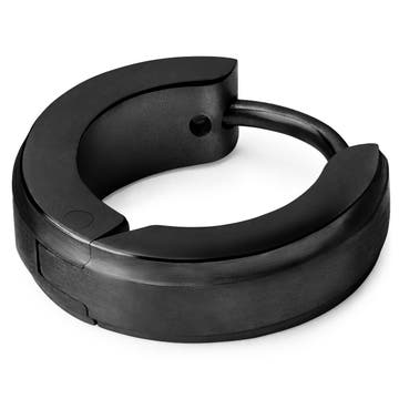 Simple Gunmetal Surgical Steel Round Earring Simple Gunmetal Surgical Steel Round Earring