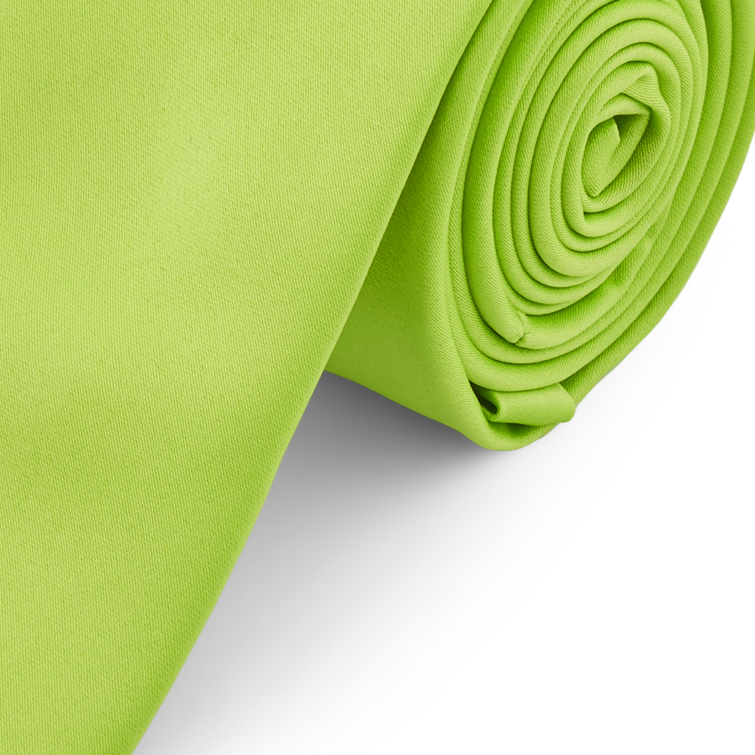 Lime Green 6cm Basic Tie - 3