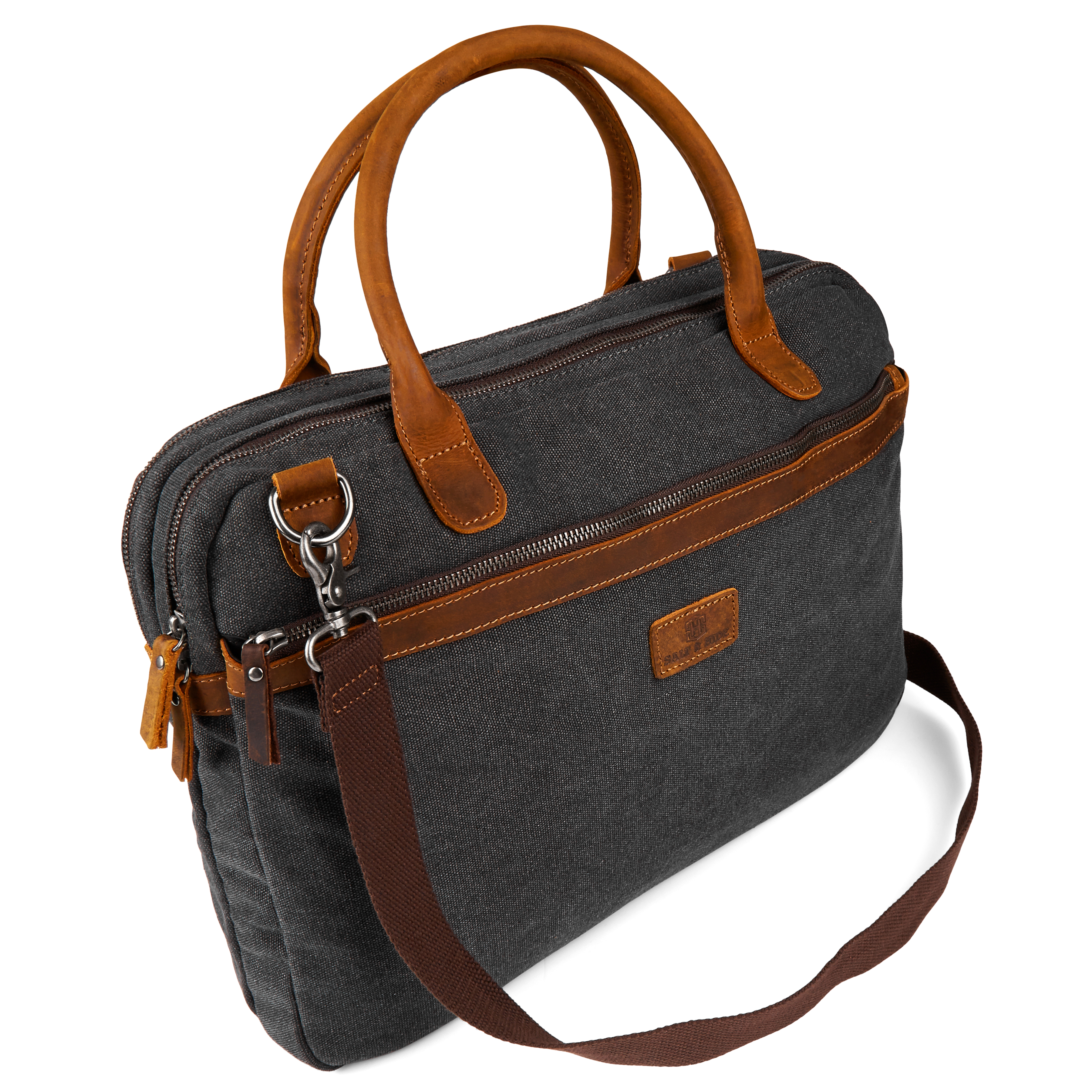 Shane Graue & Hellbraune Laptoptasche - 9