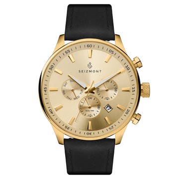 Gold-Tone & Black Troika Watch Gold-Tone & Black Troika Watch