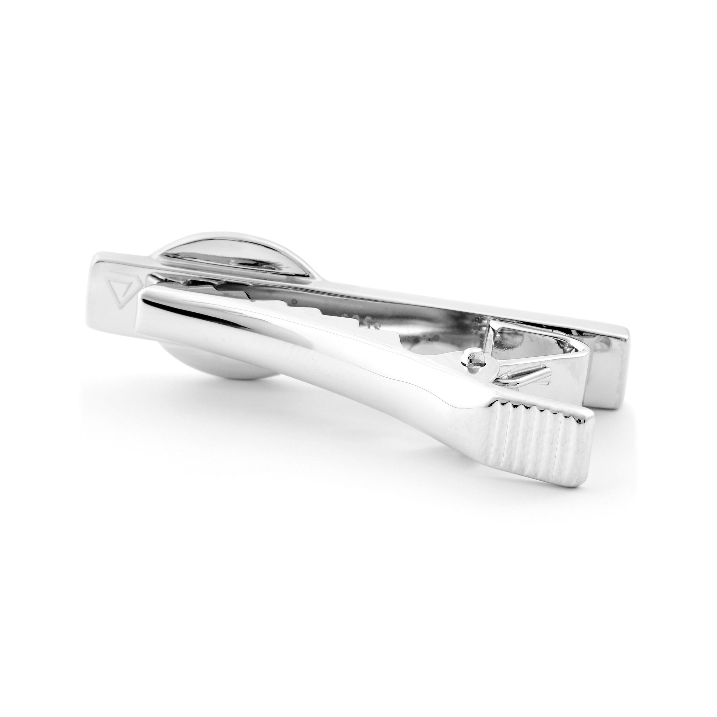 White Pearl & 925s Silver Short Tie Clip - 2