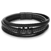 Armbånd av PU-lær og Sort Drageklo av Rustfritt Stål Armbånd av PU-lær og Sort Drageklo av Rustfritt Stål