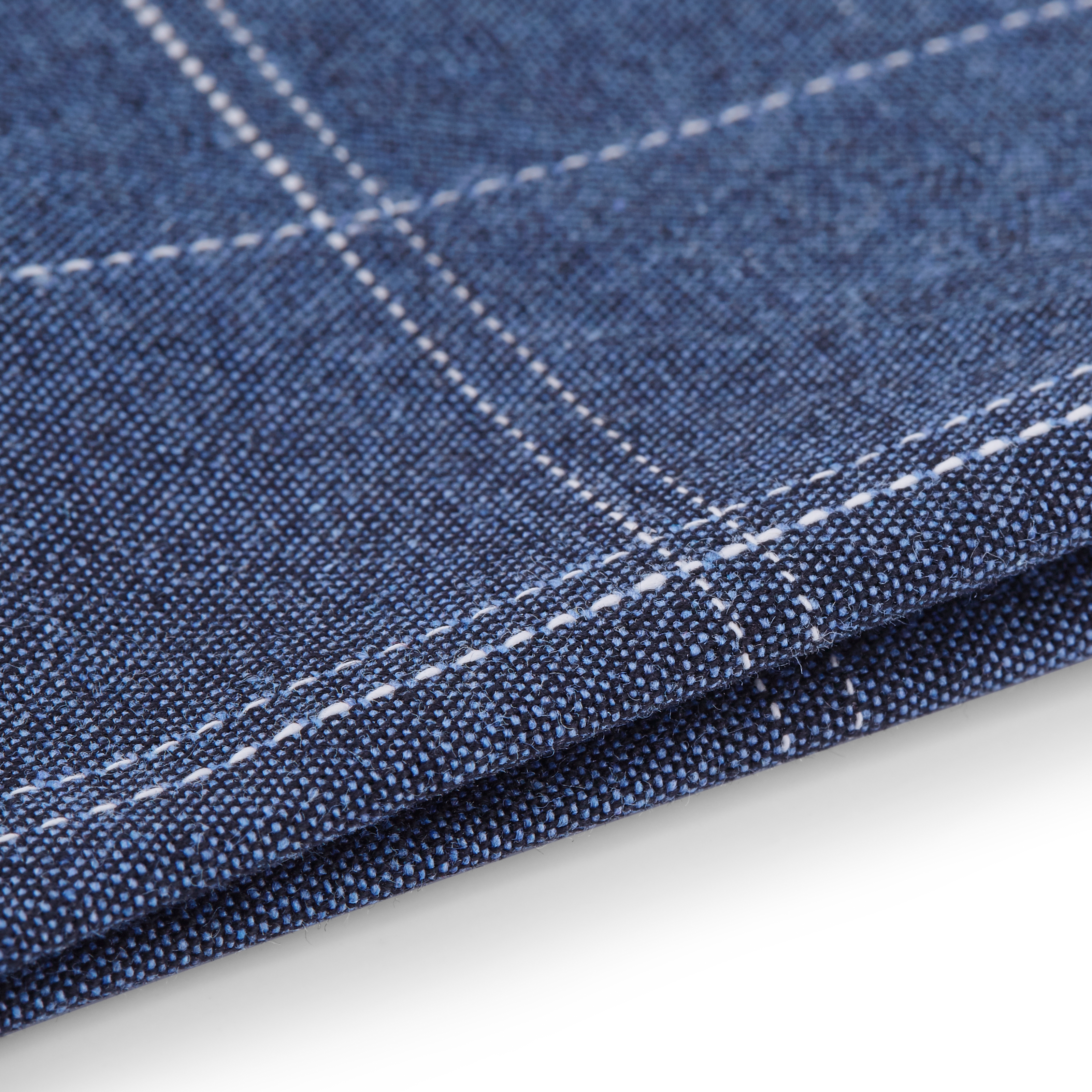 Blauwe Denimlook Pochet - 2