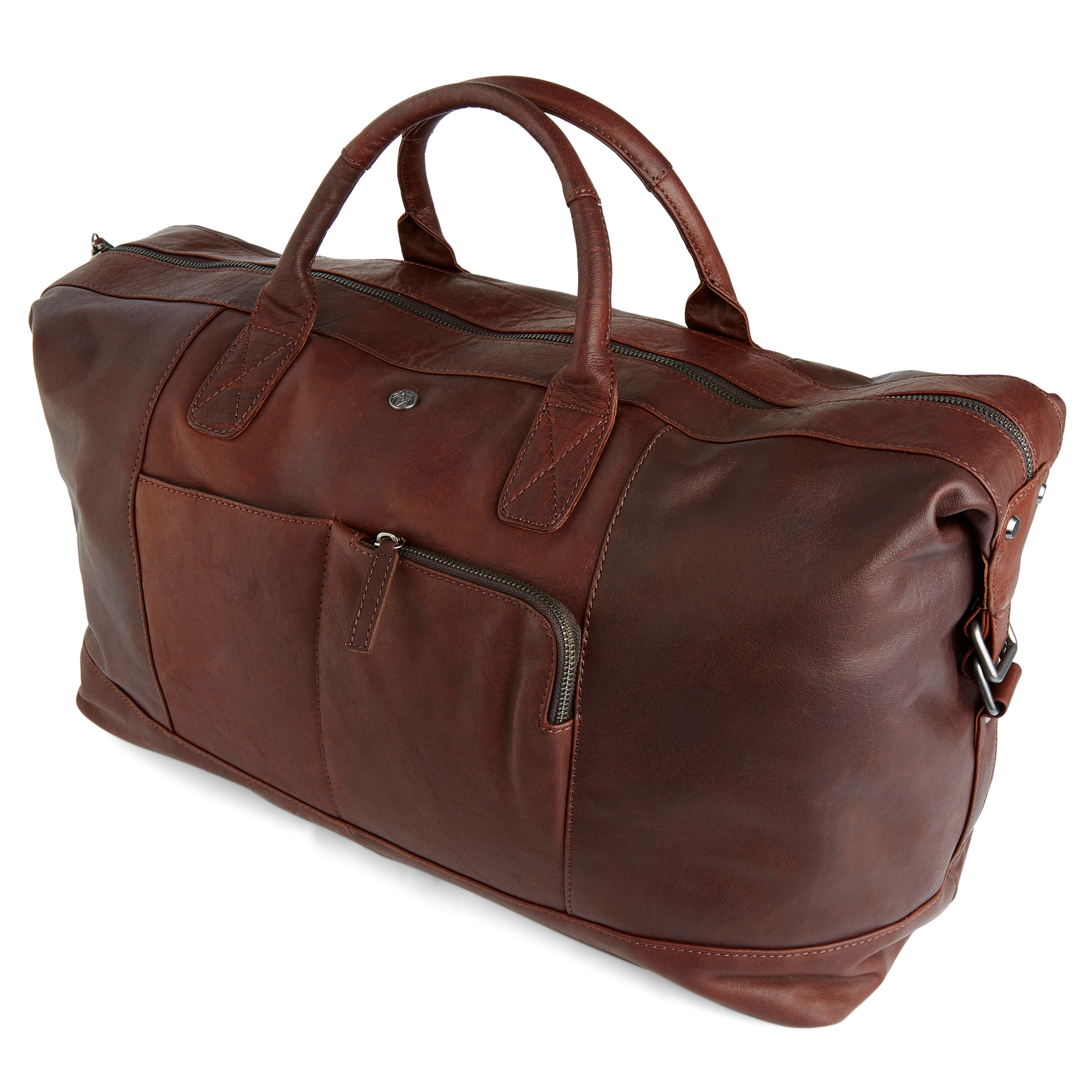 Bolsa de viaje clásica de cuero marrón Oxford  - 4