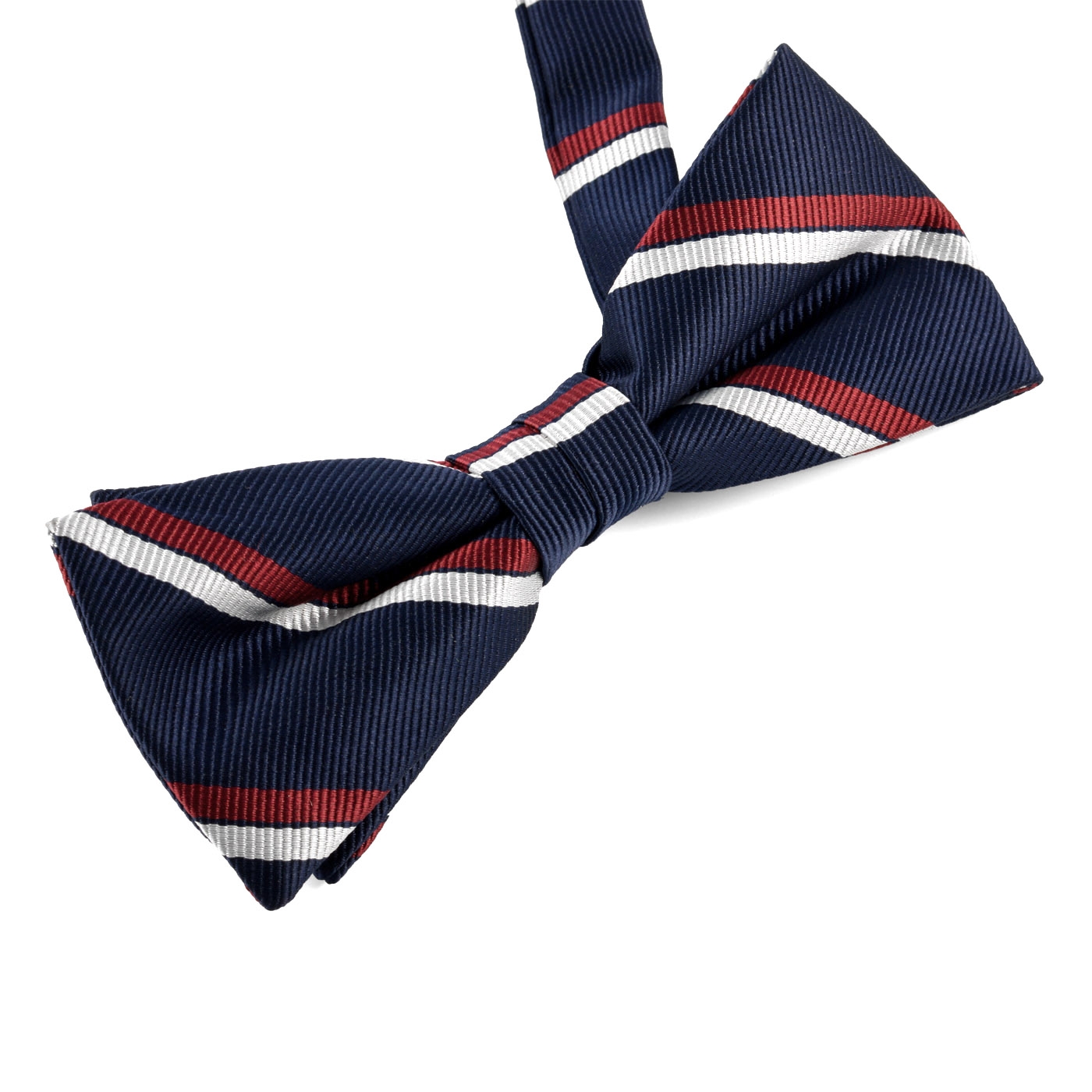 Navy Hvit/Rød Stripet Sløyfe - 2