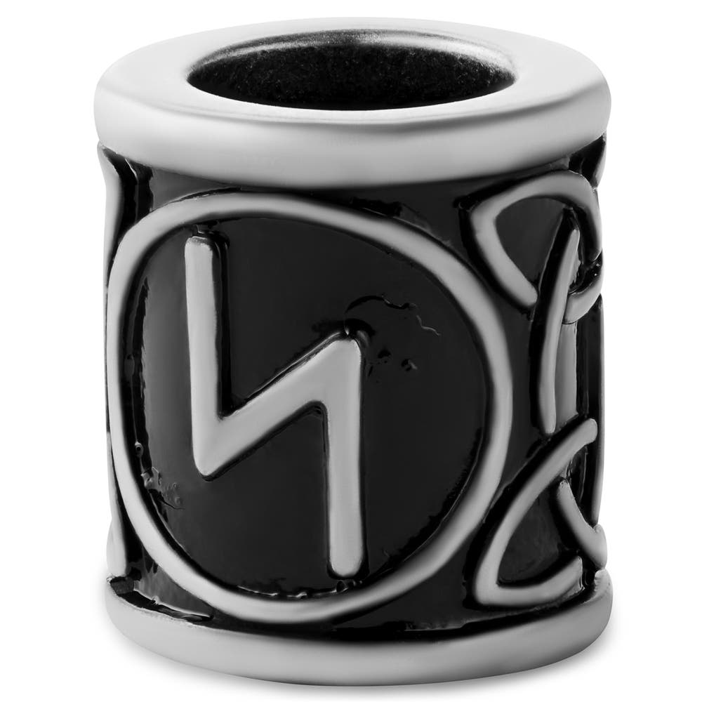 hover: Zilverkleurige Baardring met Viking Runenteken Zon hover: Zilverkleurige Baardring met Viking Runenteken Zon