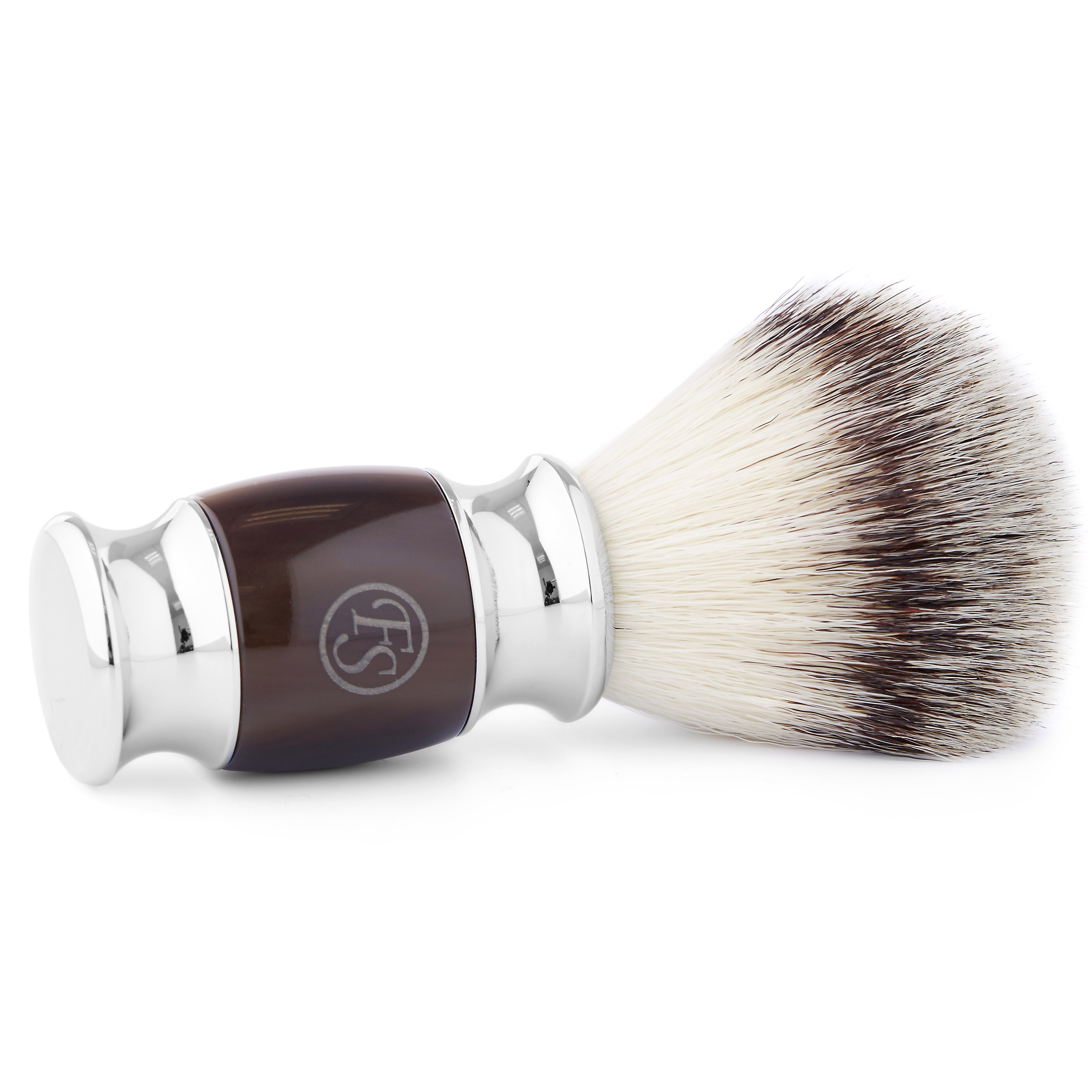 Brun og Kremfarget Syntetisk Barberkost - 2