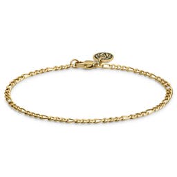 Essentials | 2 mm Gold-tone Figaro Chain Bracelet