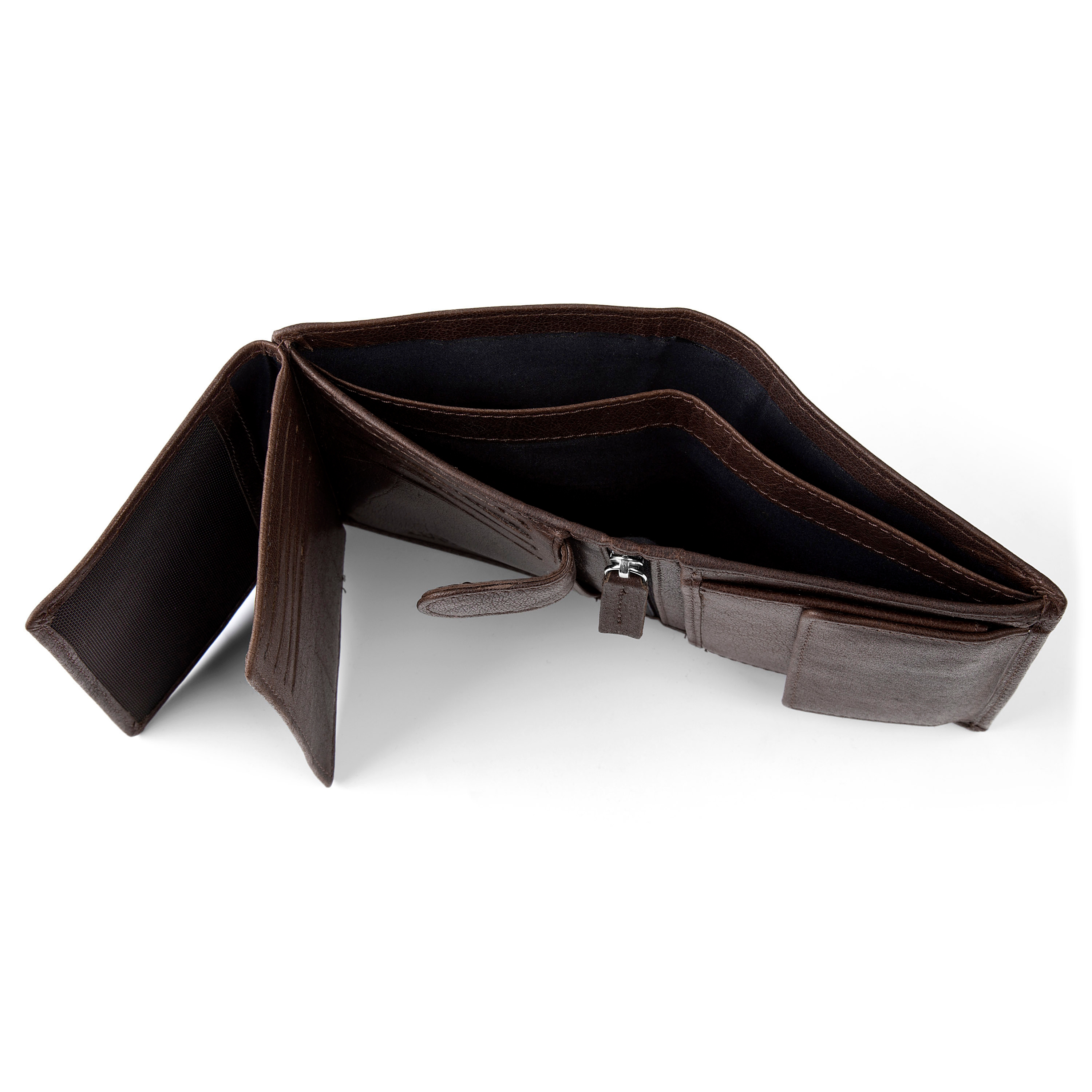 Montreal vintage hnedá RFID kožená peňaženka - 5