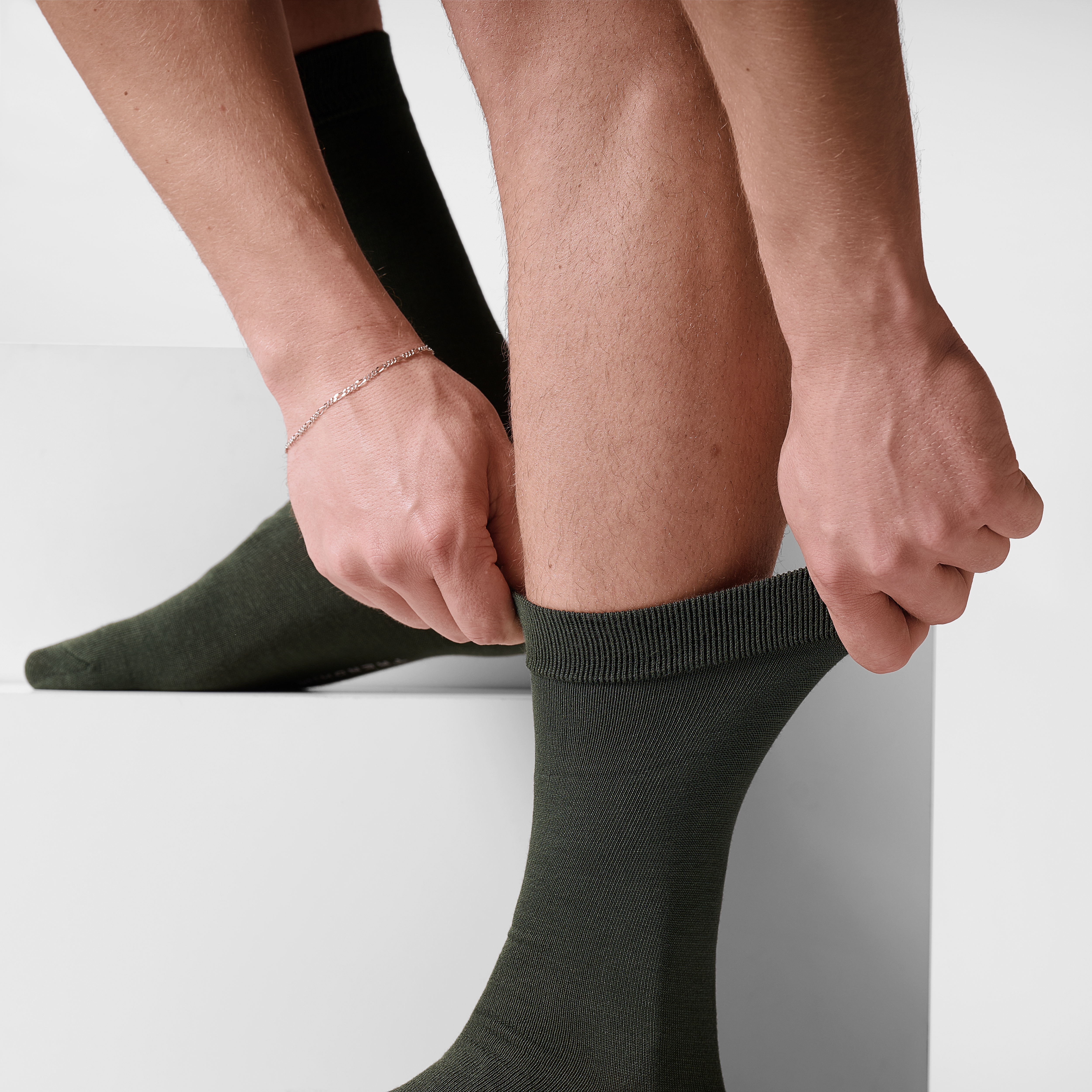 FreeFeel | Olivově zelené bambusové ponožky - 5