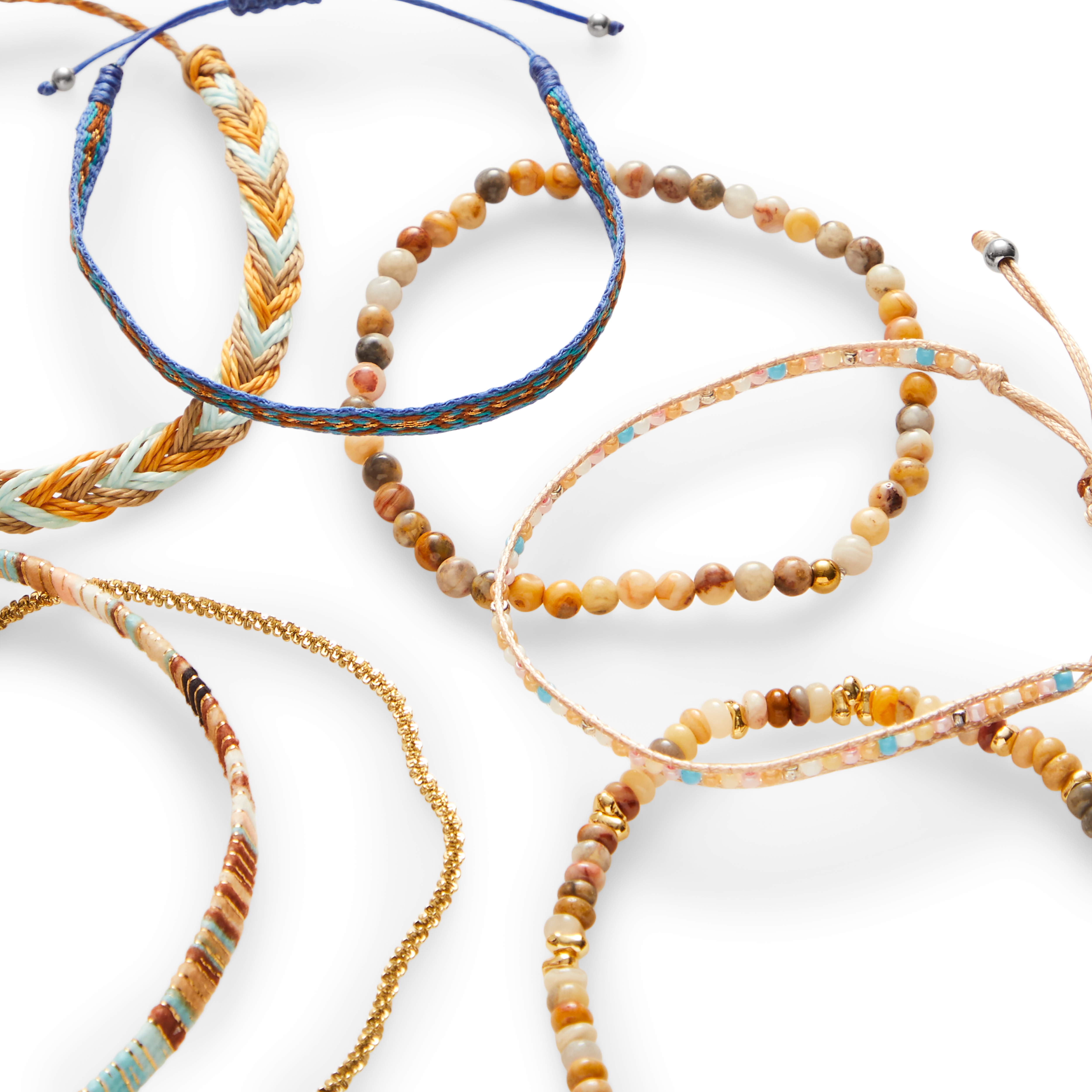 Amalfi | Noto Set de 7 bracelets sable doré  - 2