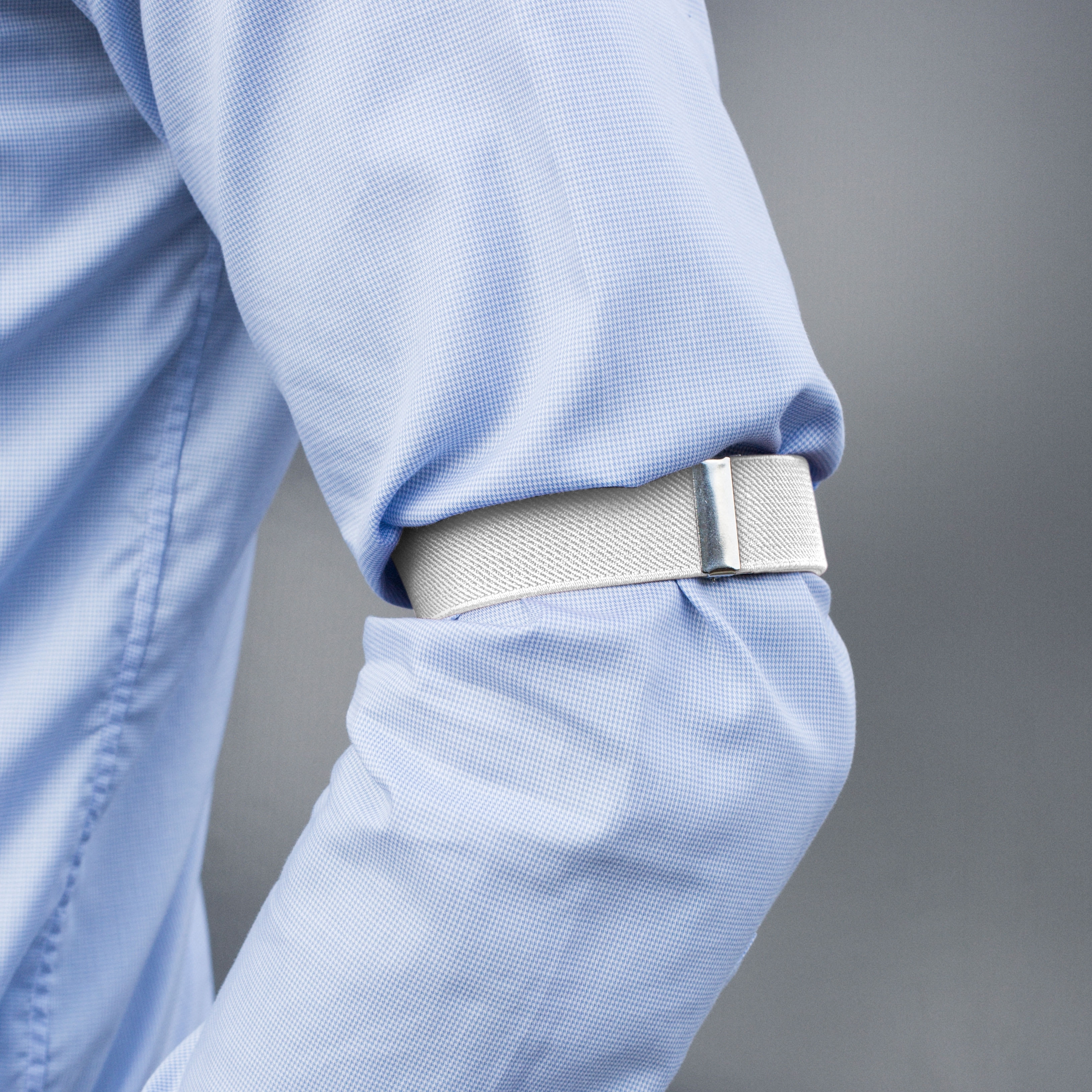 Slim White Sleeve Garters - 3