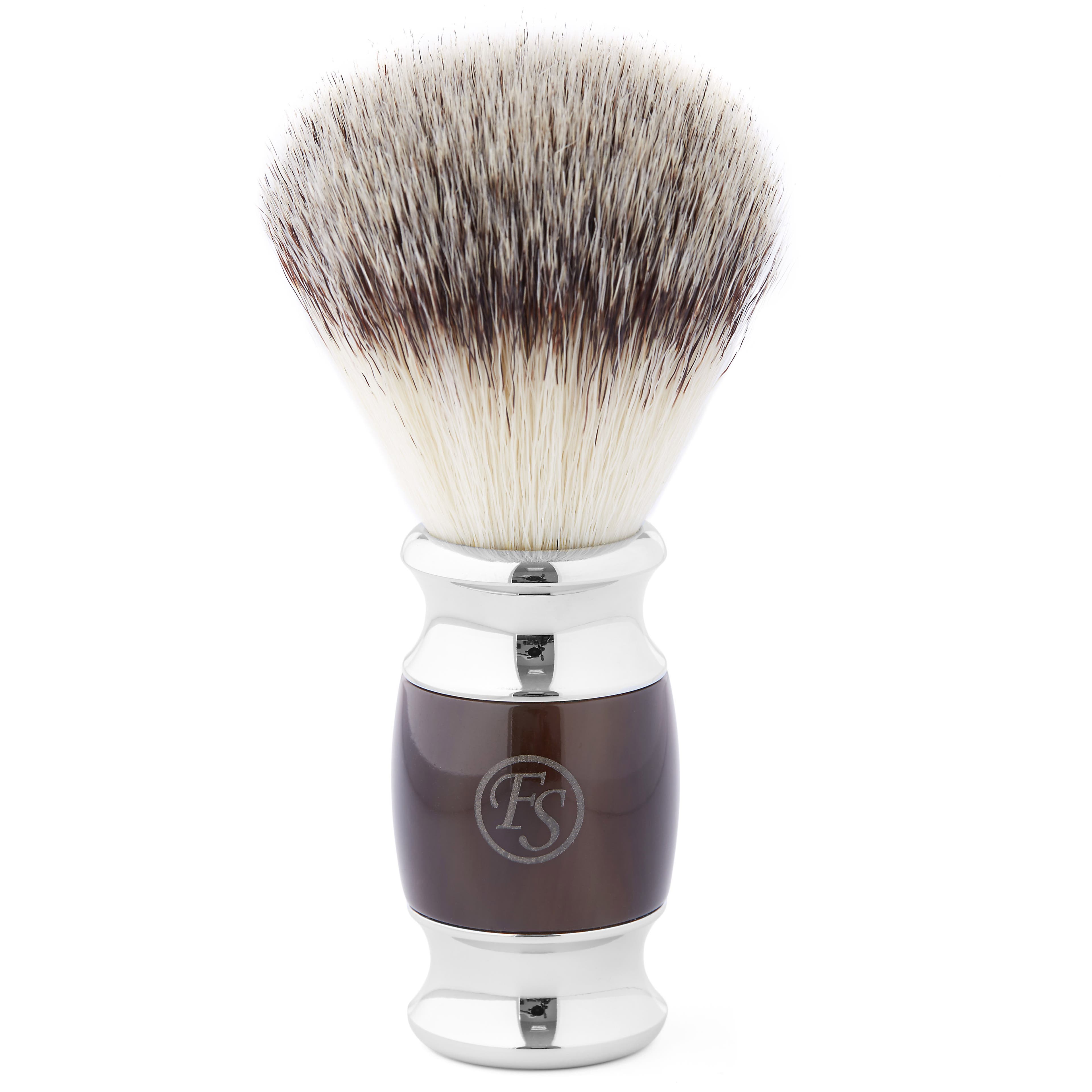Brown & Cream Synthetic Shaving Brush