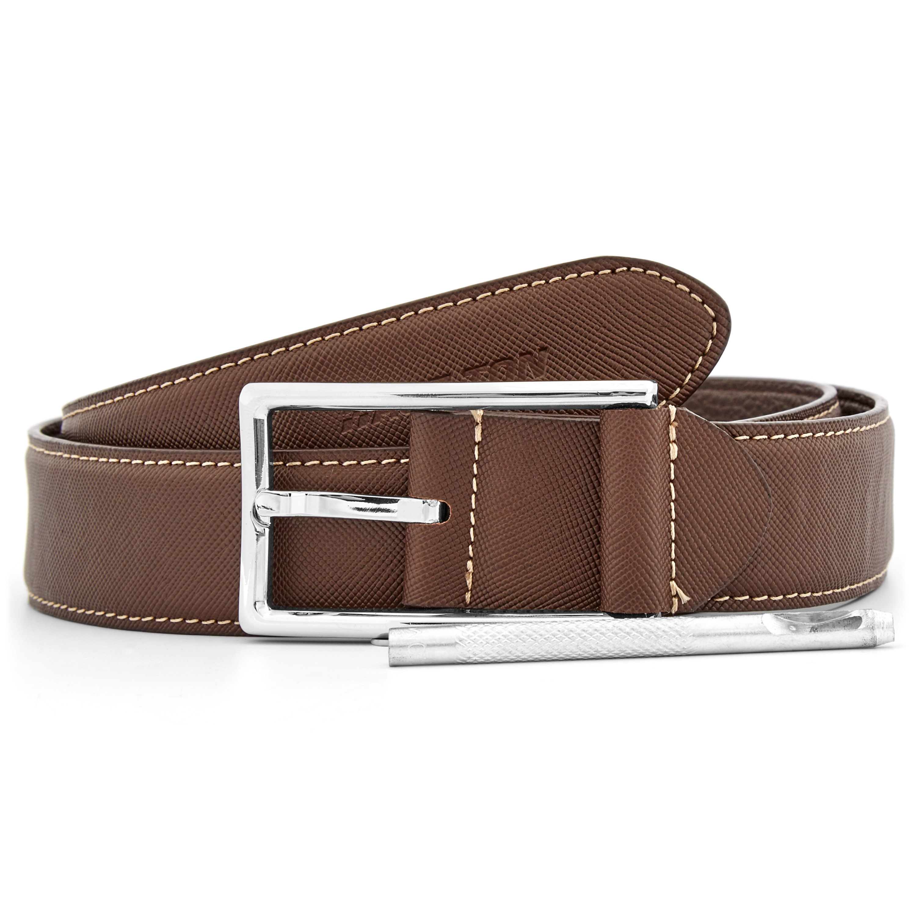 Caramel Genuine Leather Belt - 3