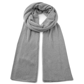Hiems | Grauer Schal aus recycelter Baumwolle