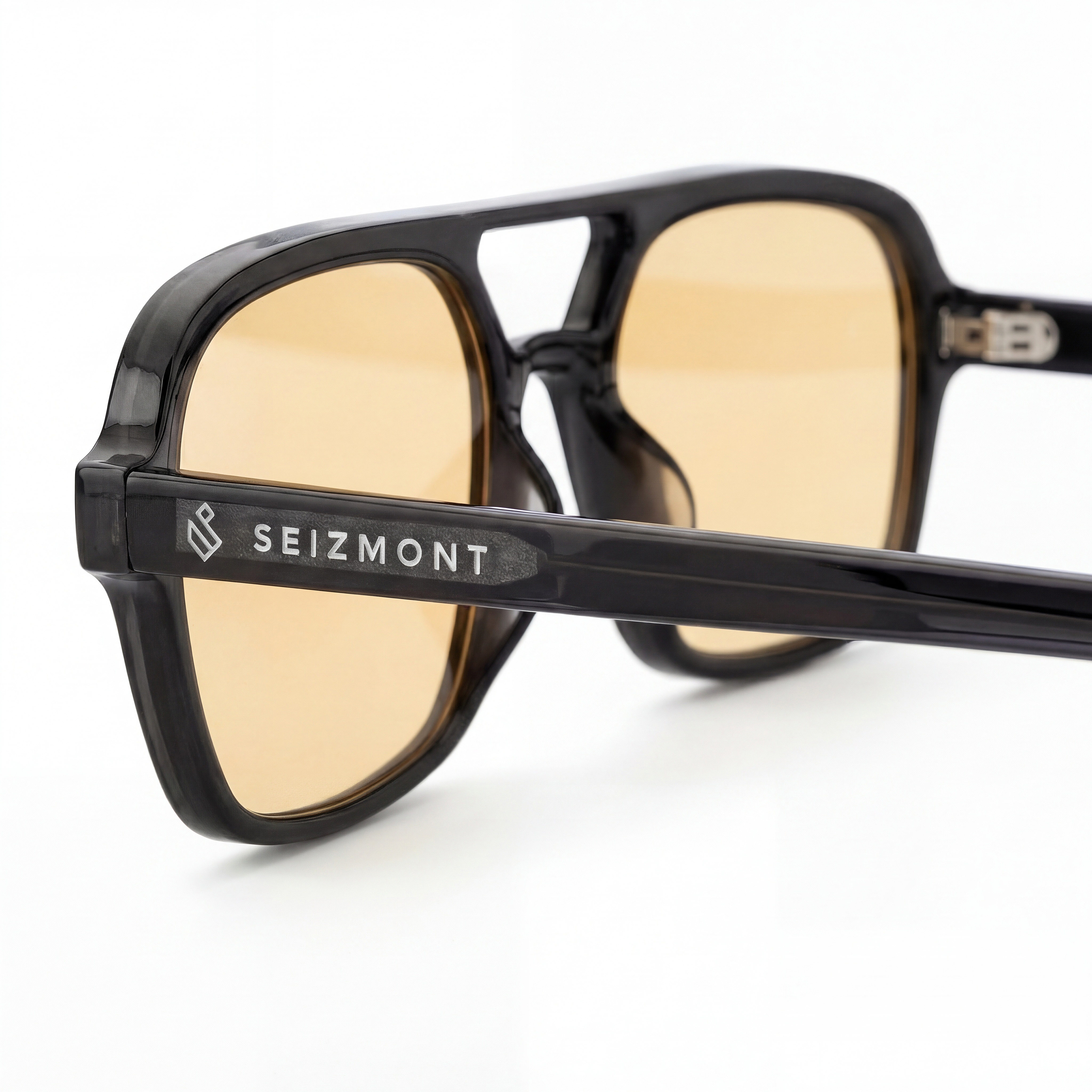 Spectrum | Smoky Black & Yellow Aviator Sunglasses - 3