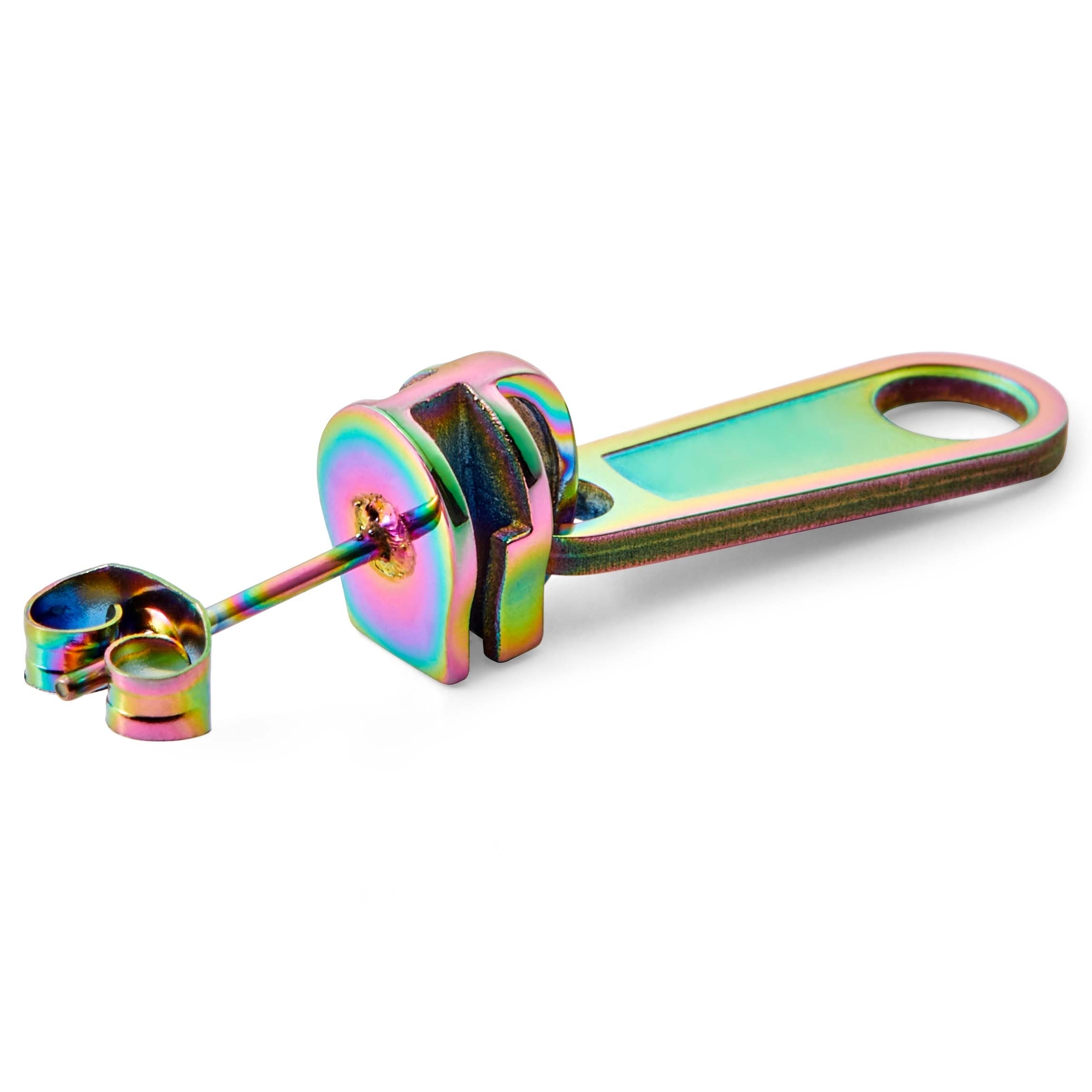 Tęczowy kolczyk zamek błyskawiczny Floyd - 2