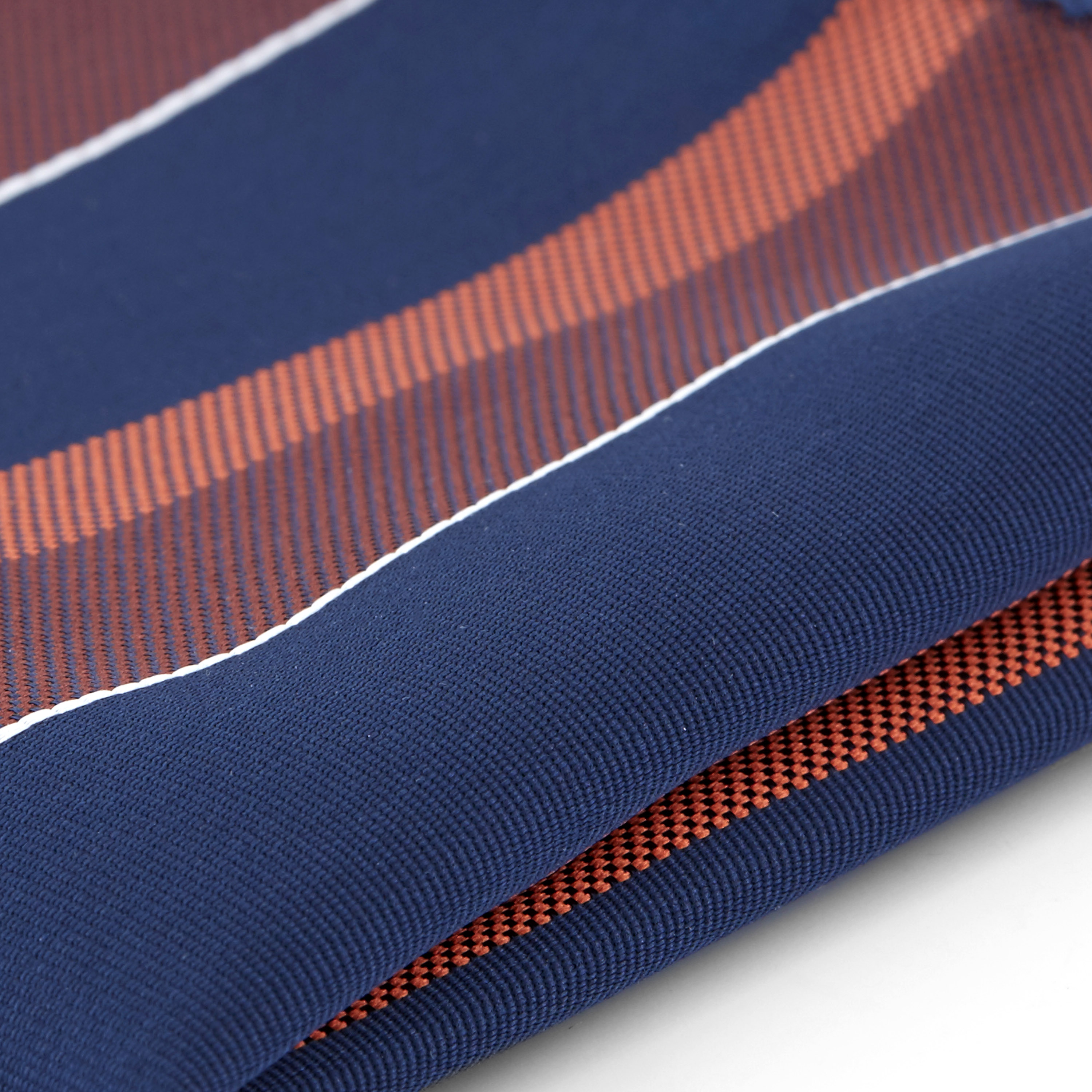 Pañuelo de bolsillo a rayas azules y granates - 2