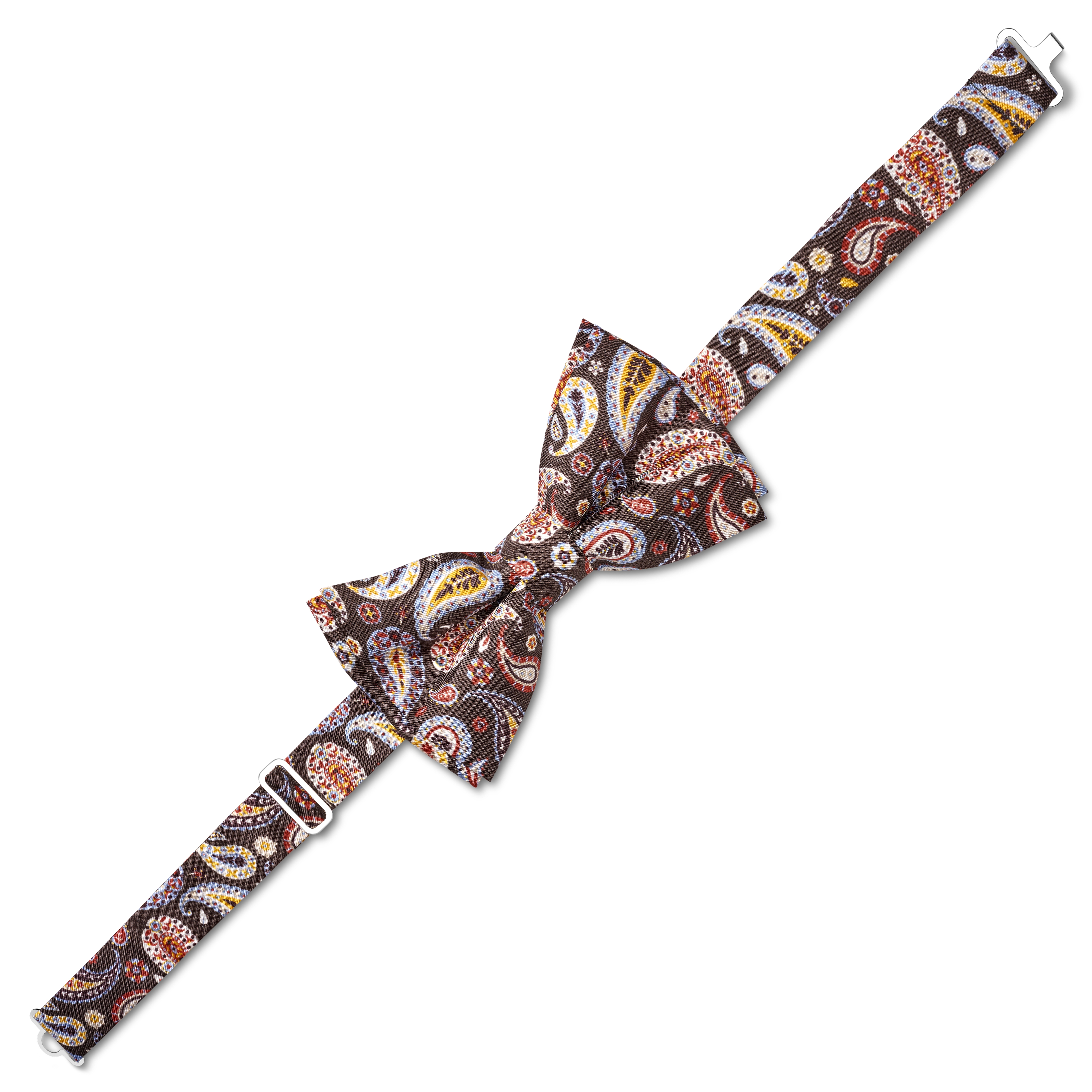 Virtuo | Burgunder paisley ferdigknyttet silkesløyfe - 2