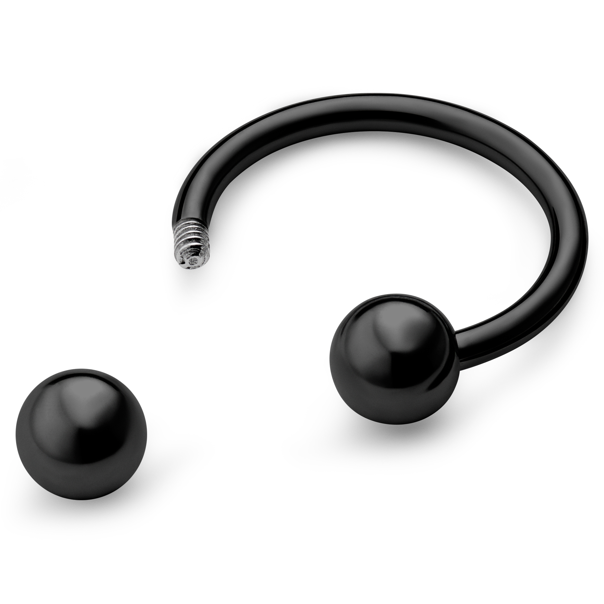 Medium 8 mm Black Surgical Steel Circular Barbell - 2