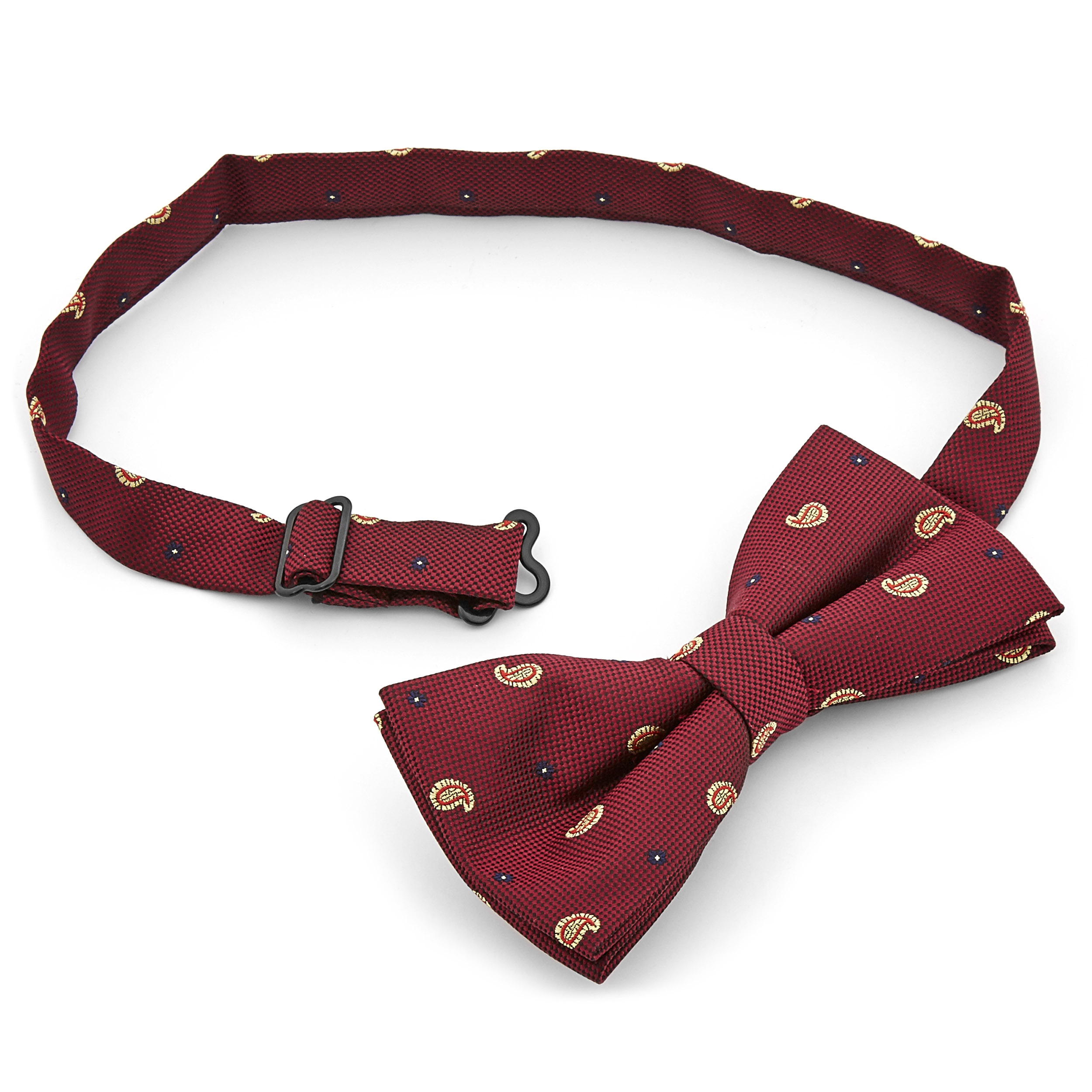 Burgunderrote Komma Motiv Fliege - 2