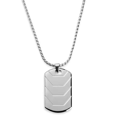 Icarus Rayder Stålfärgat Halsband med ID-bricka Icarus Rayder Stålfärgat Halsband med ID-bricka