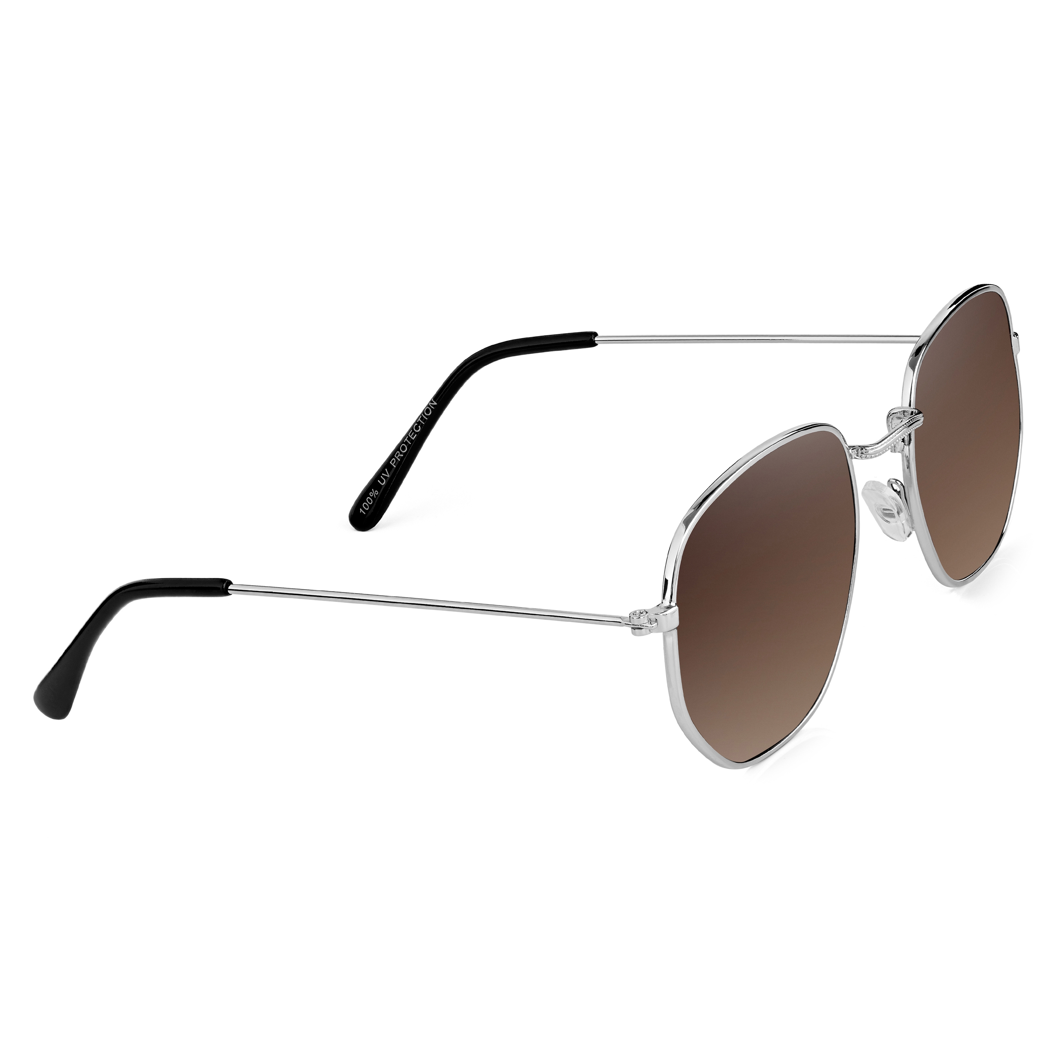 Lunettes de soleil  argent & marron Wade Wallis - 3