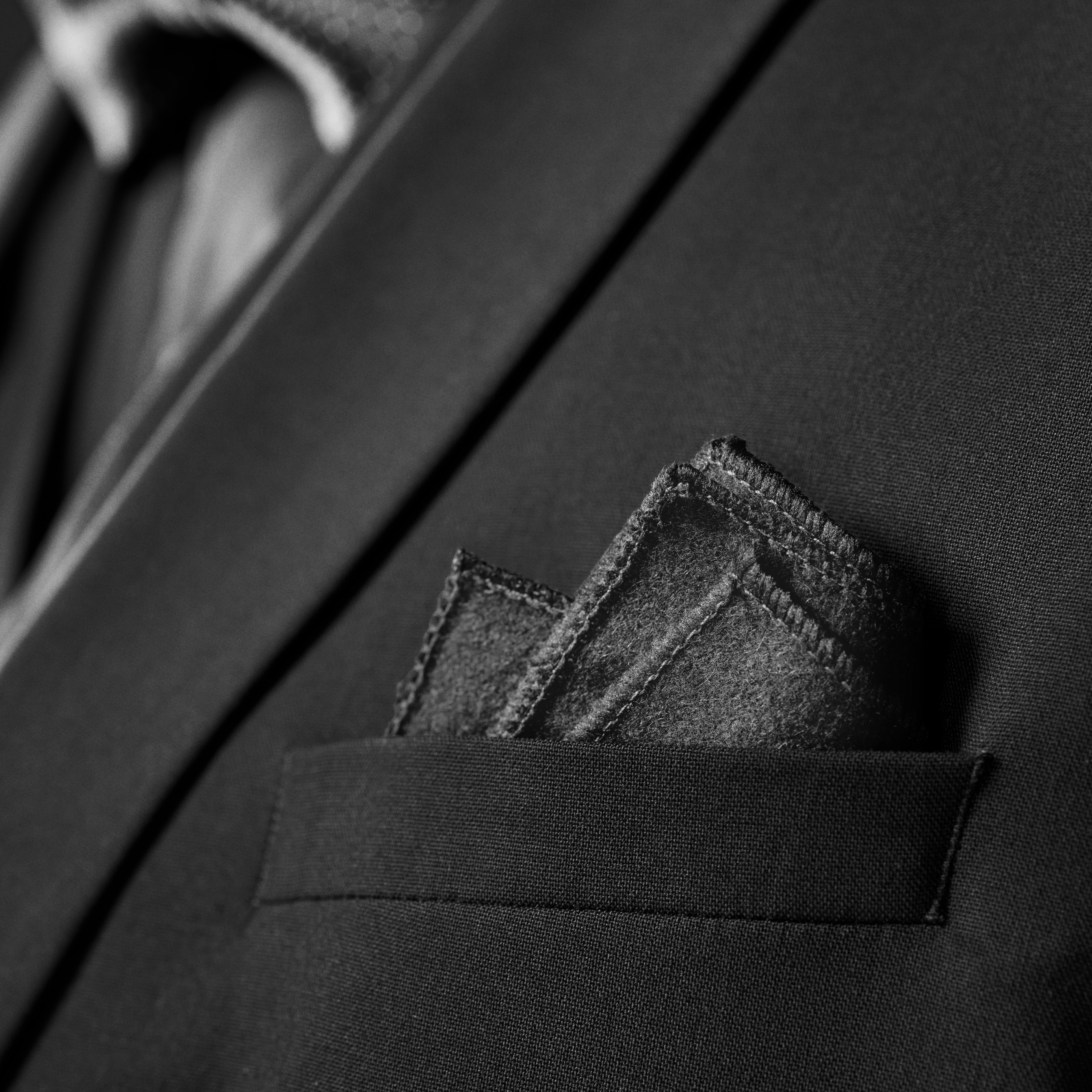 Lichtgrijze Handgemaakte Wollen Pochet - 2