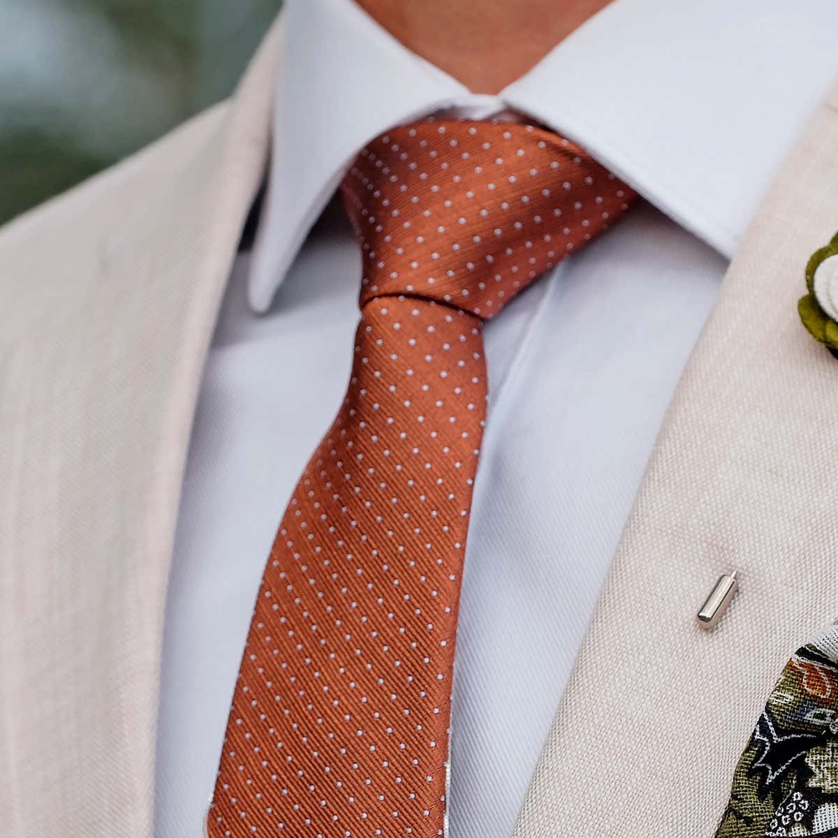 polka dot silk tie