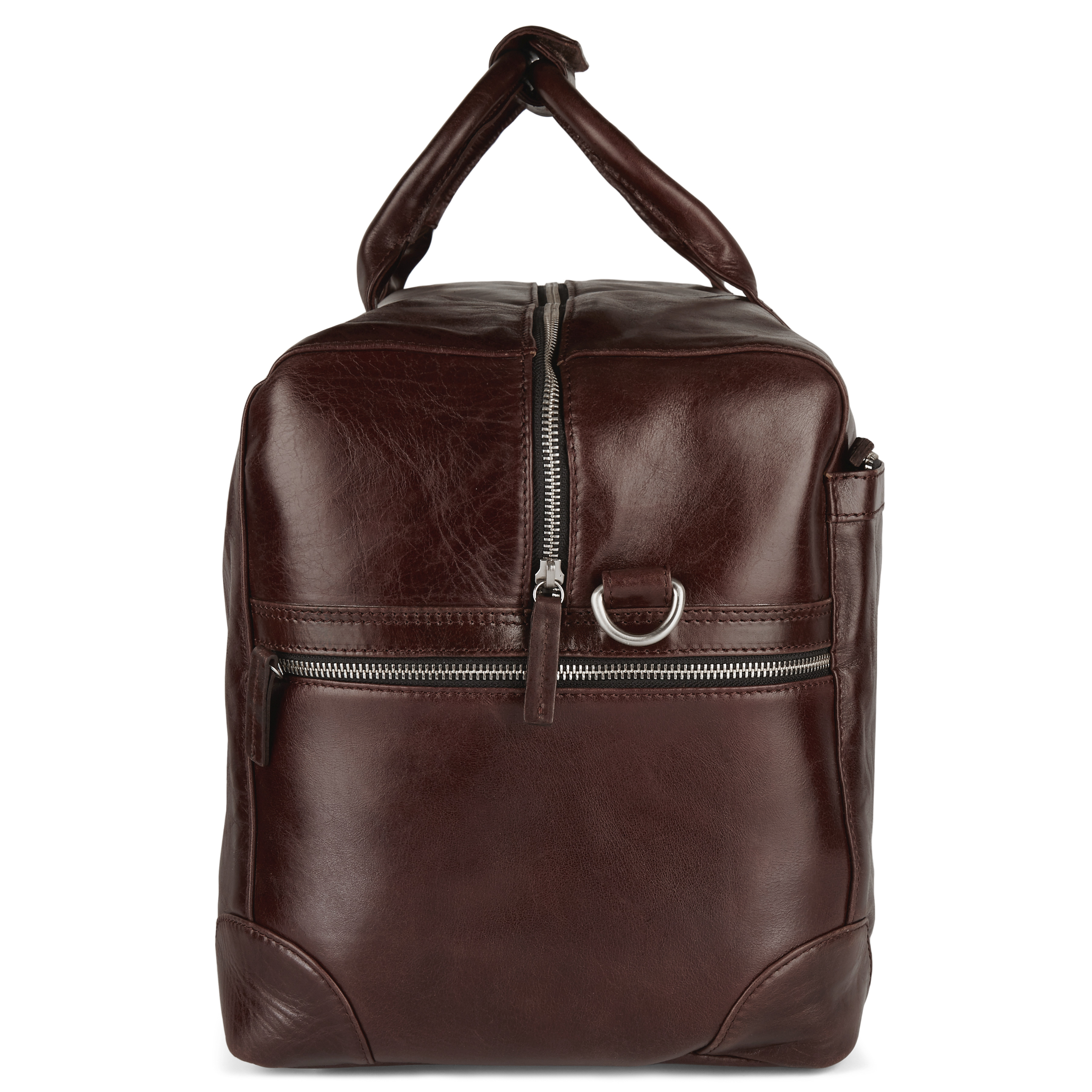 Dunkelbraune Jasper Leder Wochenendtasche - 4