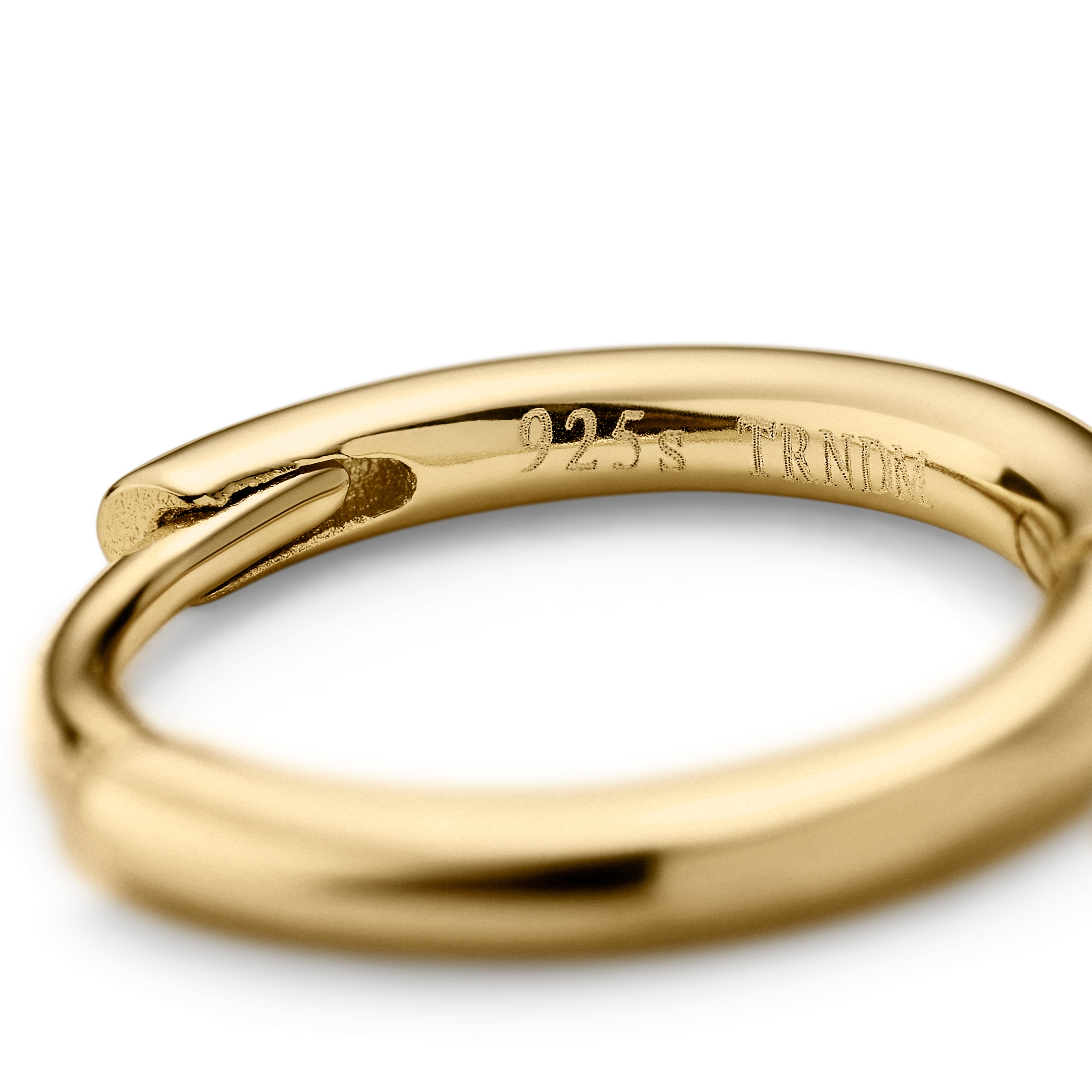 Argentia | 14K Gold-Plated 925 Sterling Silver Round Hoop Earring - 3