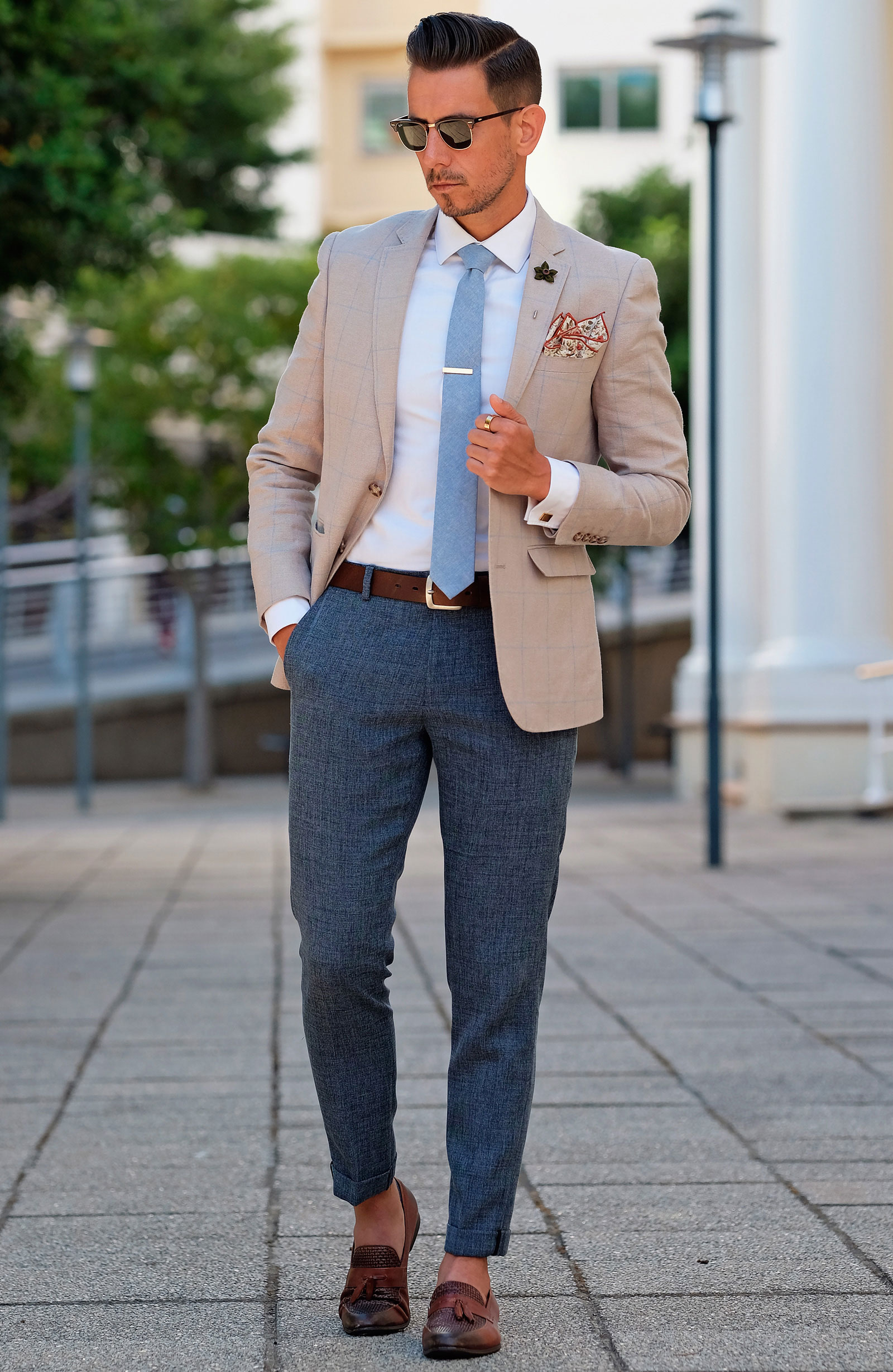 Buttoned Olive Lapel Flower - 6