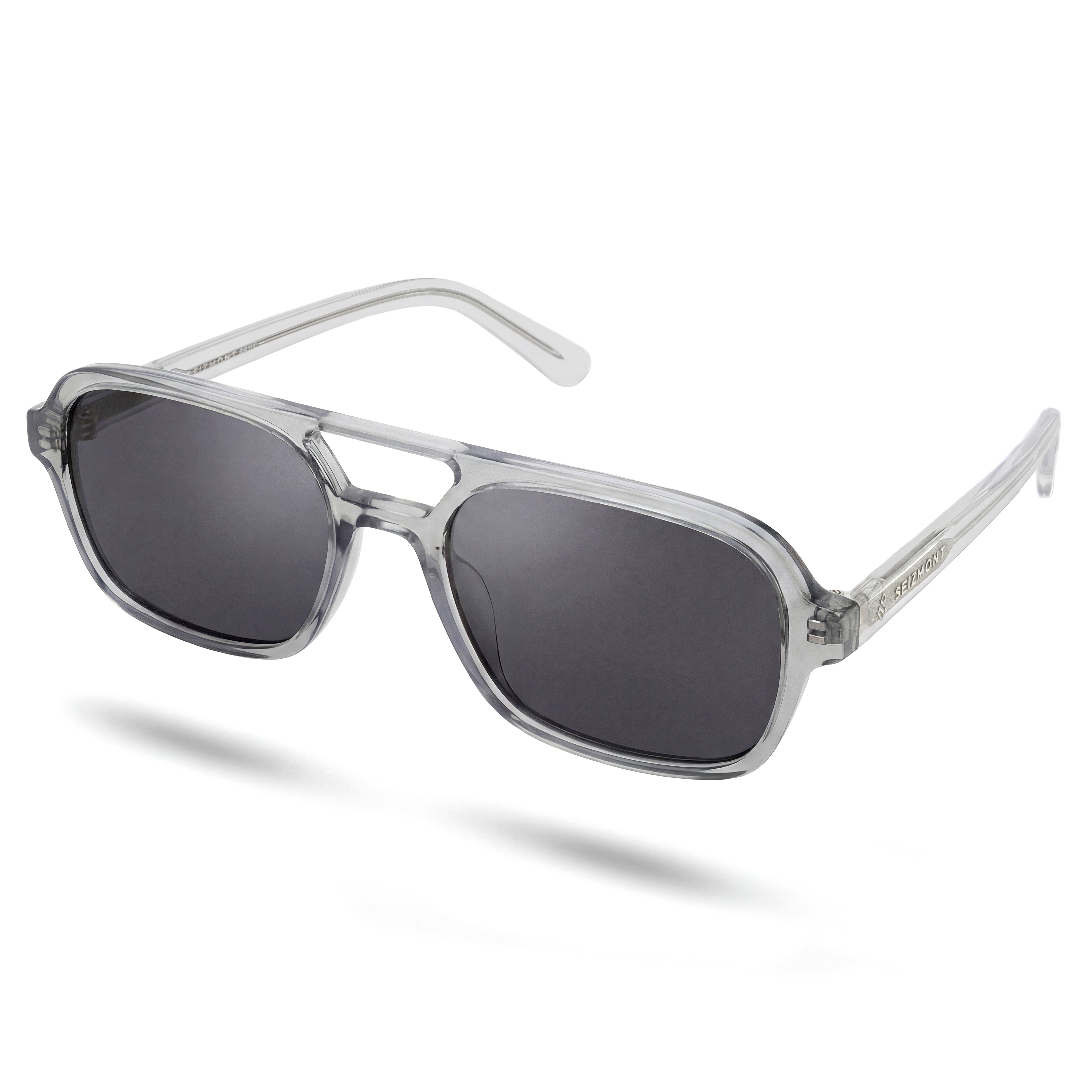 Spectrum | Smoky Grey & Black Aviator Sunglasses - 2